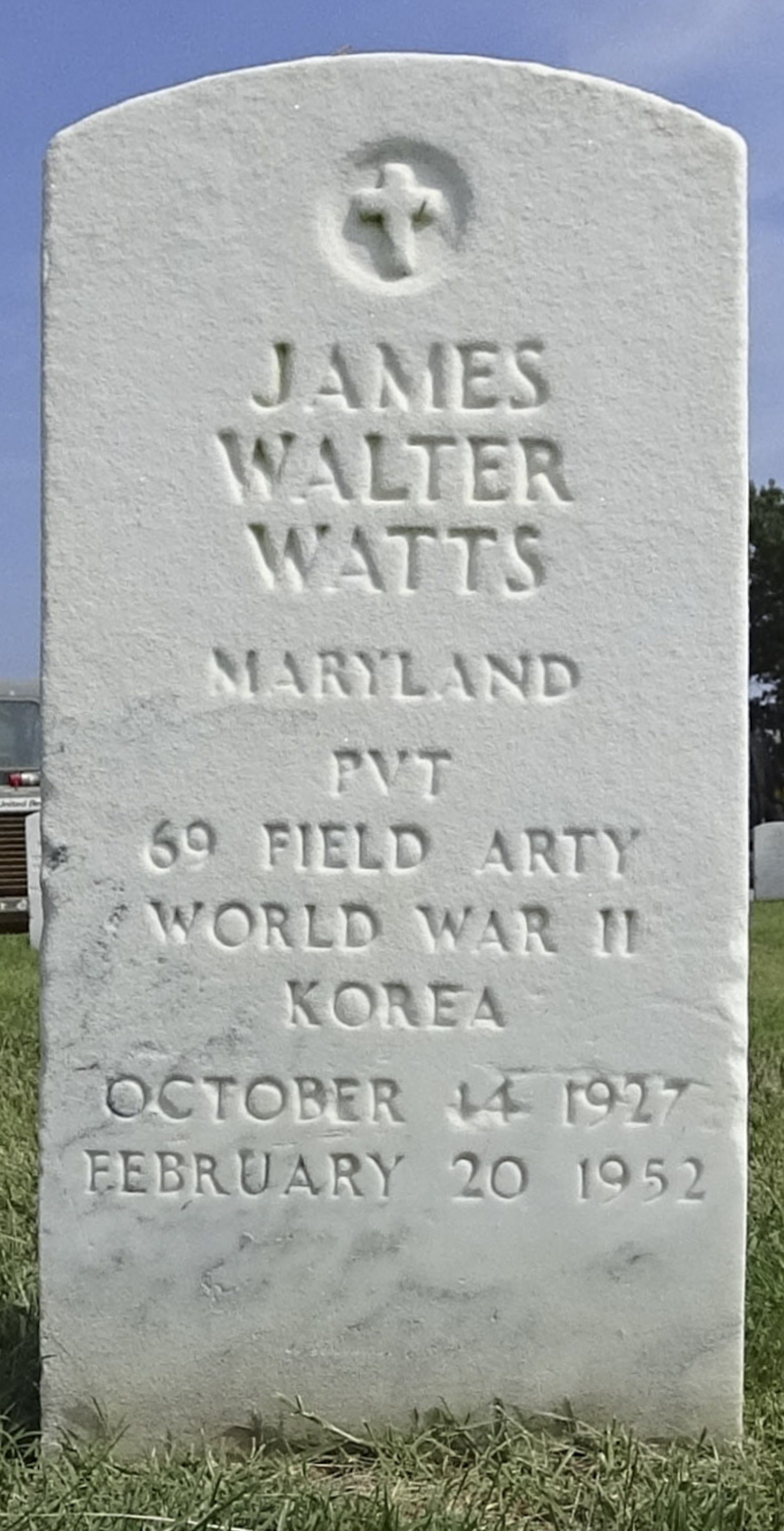 Gravesite marker image for james w watts