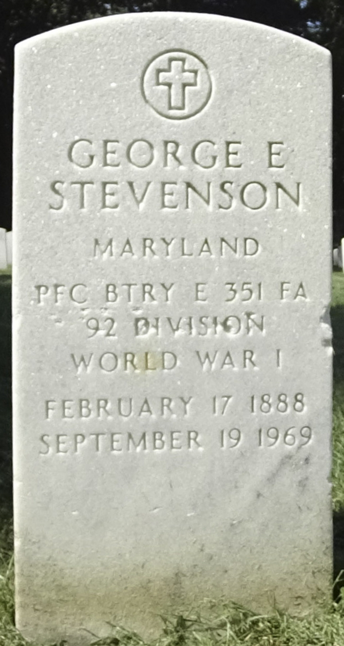 Gravesite marker image for george e stevenson