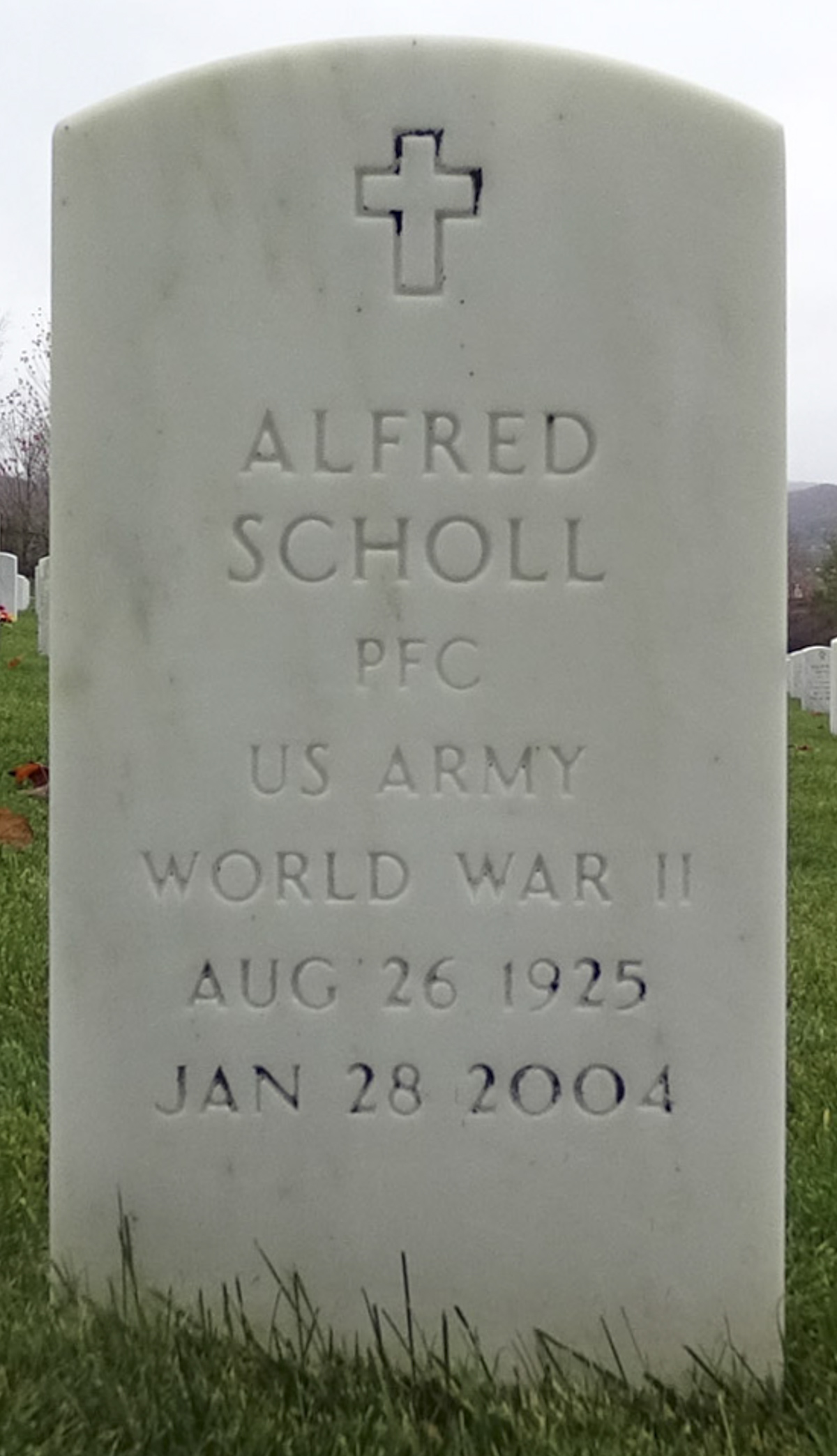 Gravesite marker image for alfred scholl