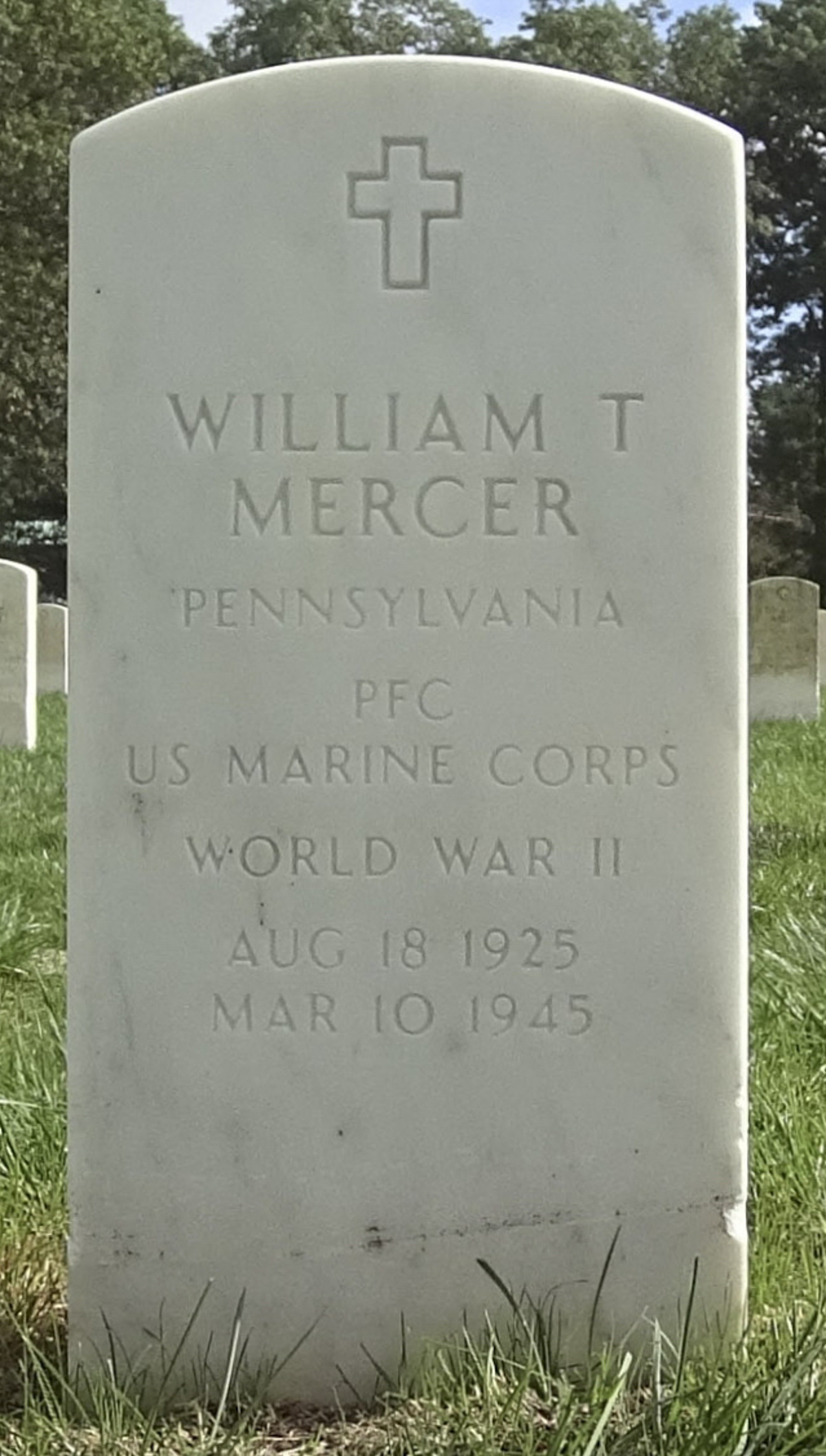 Gravesite marker image for william t mercer