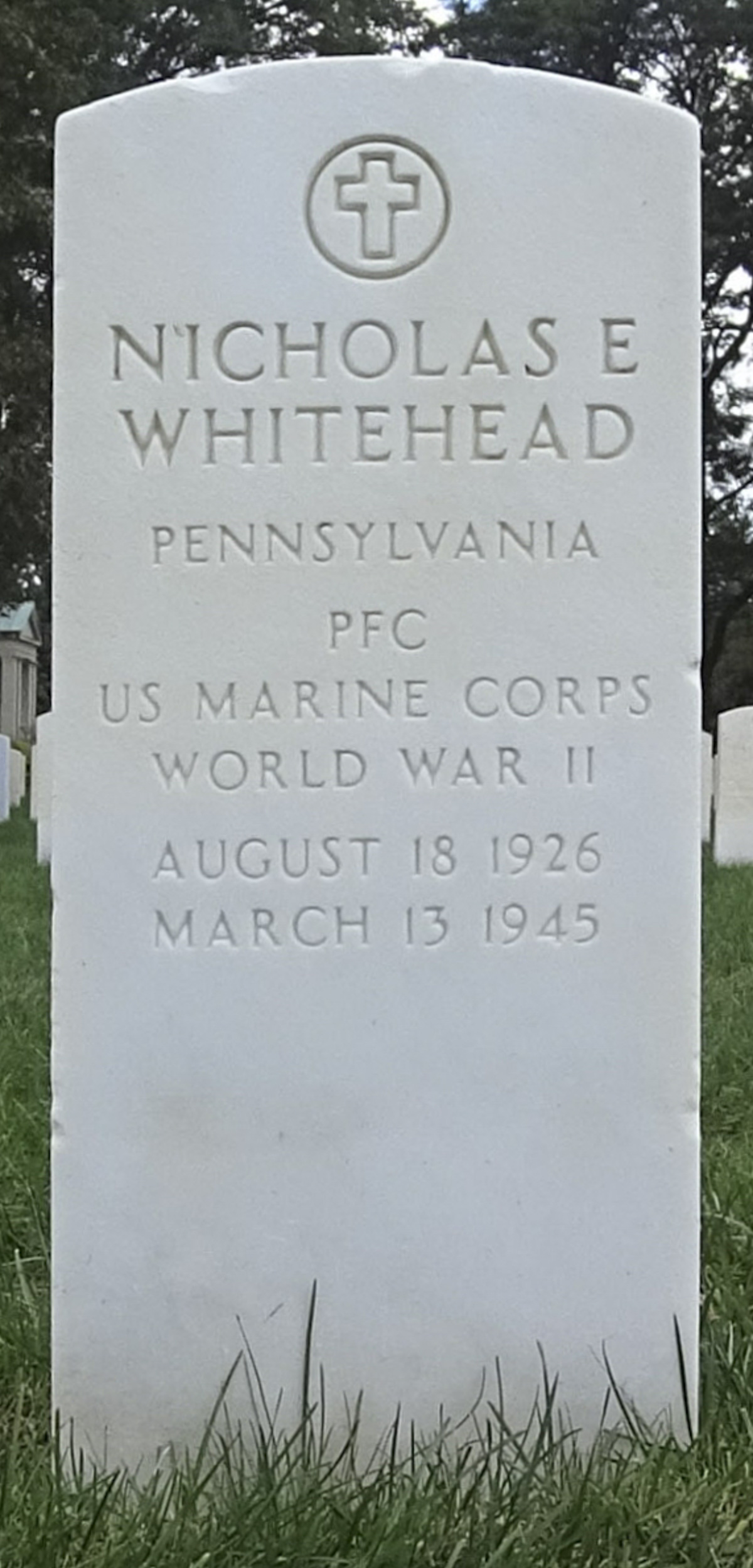 Gravesite marker image for nicholas e whitehead