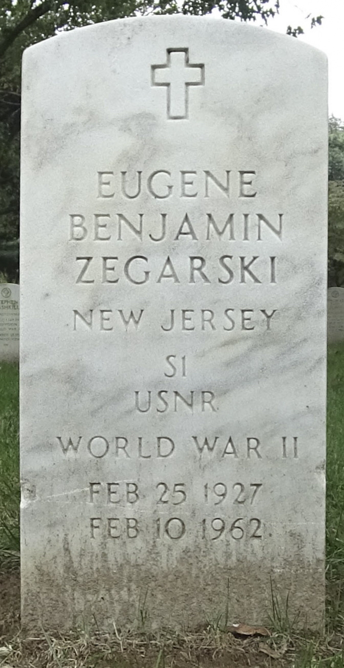 Gravesite marker image for eugene benjamin zegarski