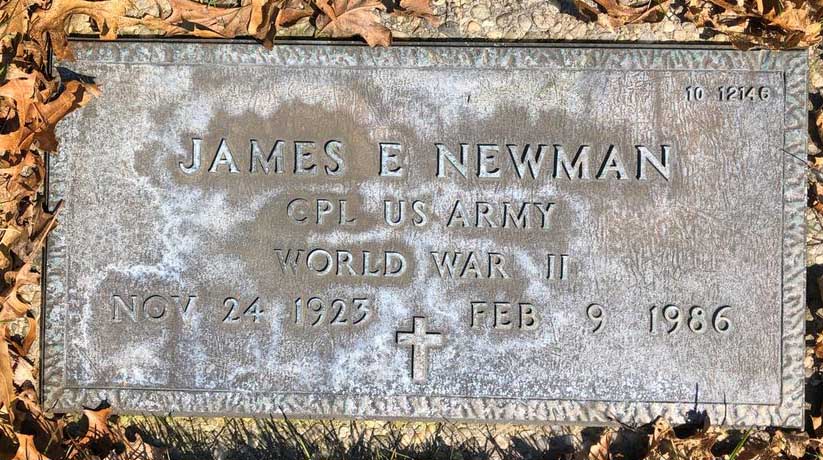 Gravesite marker image for james e newman