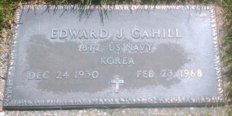 Gravesite marker image for edward j cahill