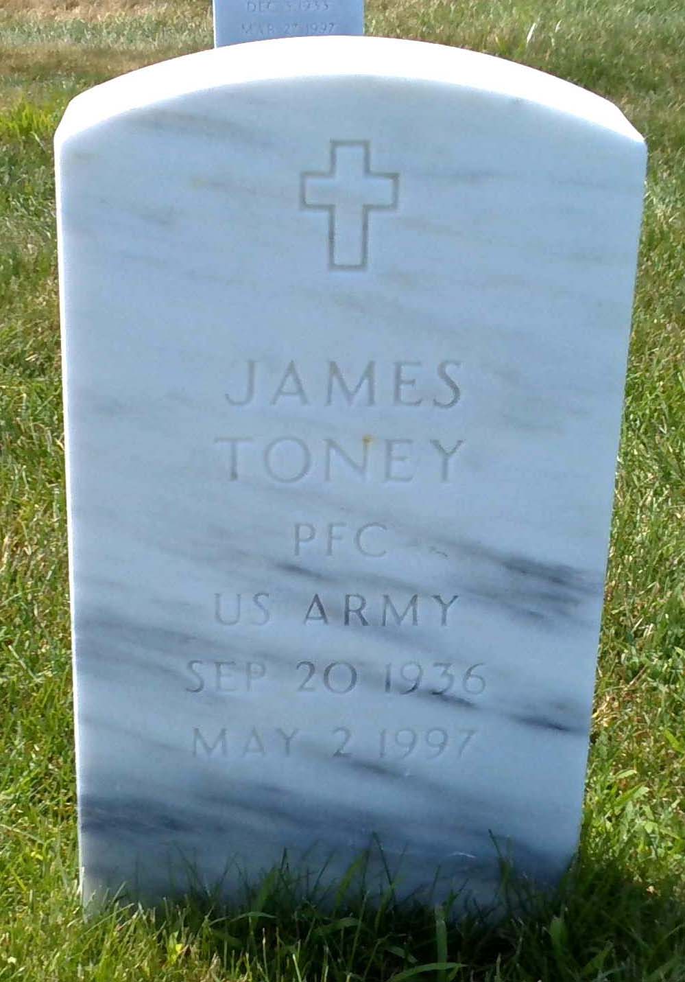 Gravesite marker image for james toney