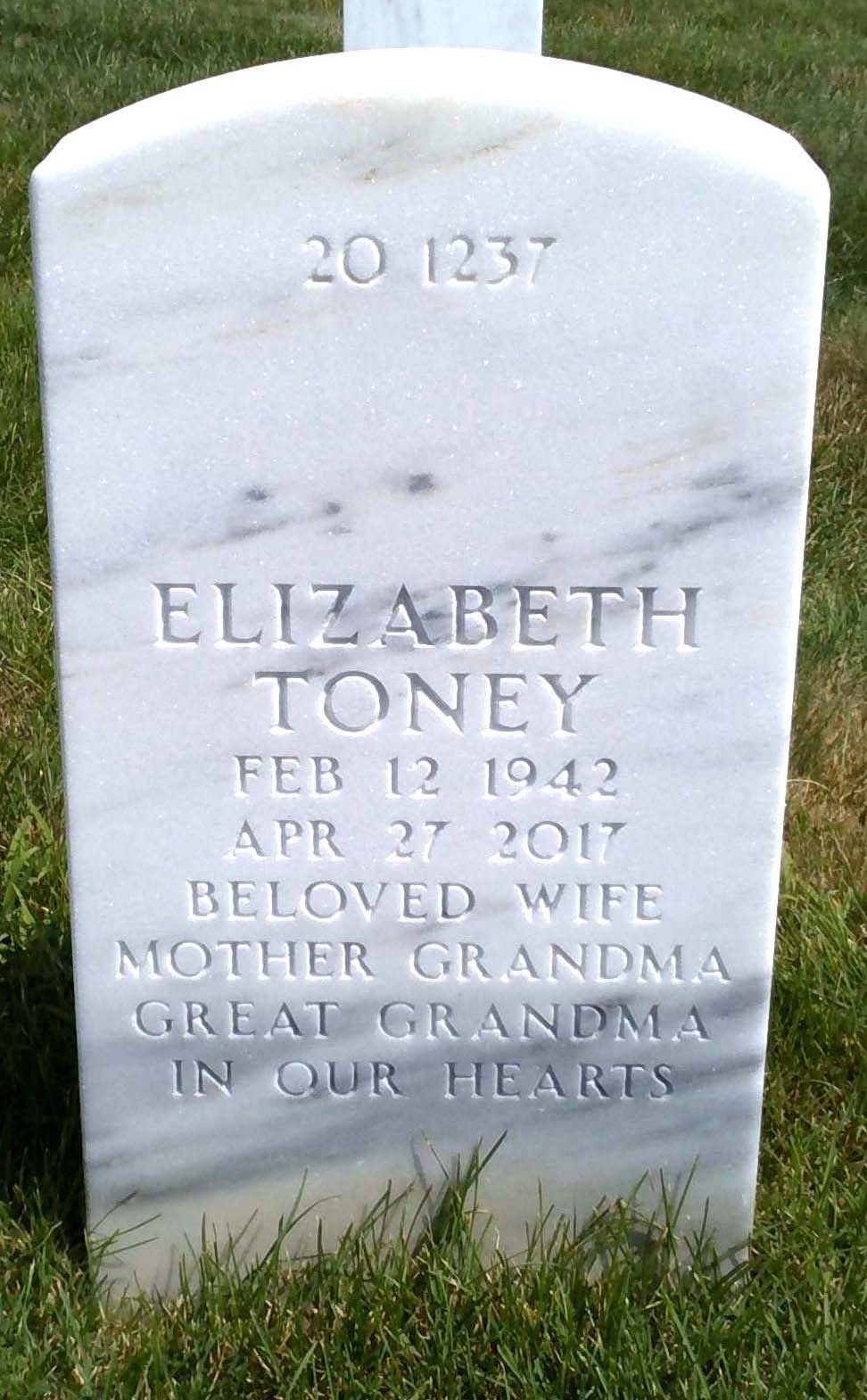 Gravesite marker image for james toney