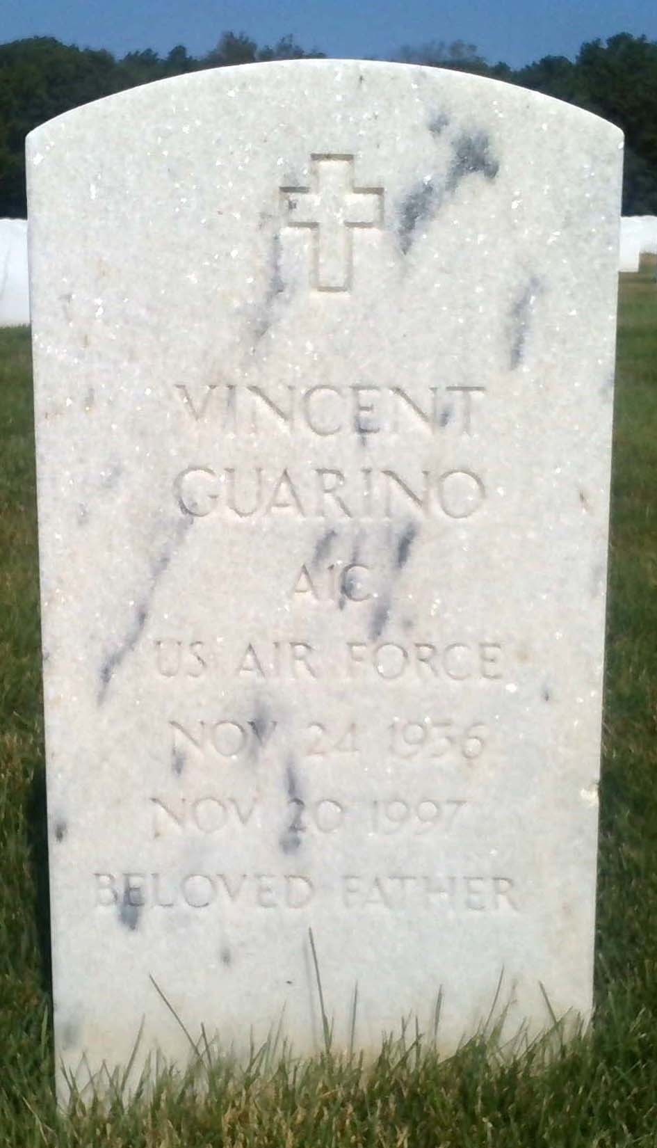 Gravesite marker image for vincent guarino