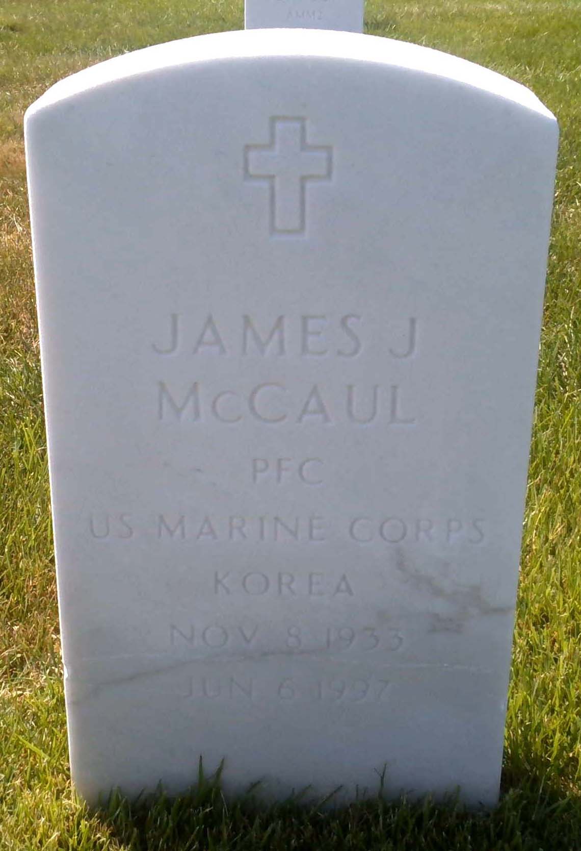 Gravesite marker image for james j mccaul