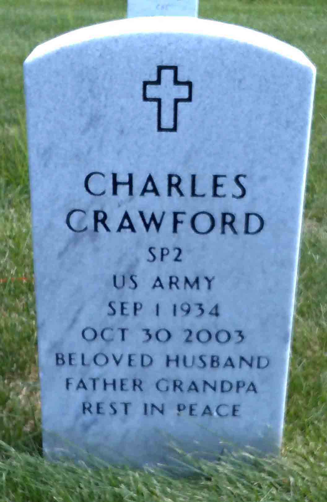Gravesite marker image for charles crawford
