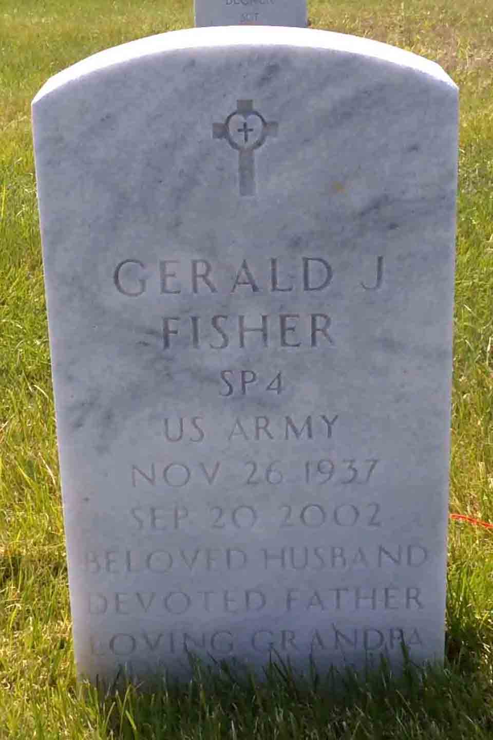 Gravesite marker image for gerald j fisher