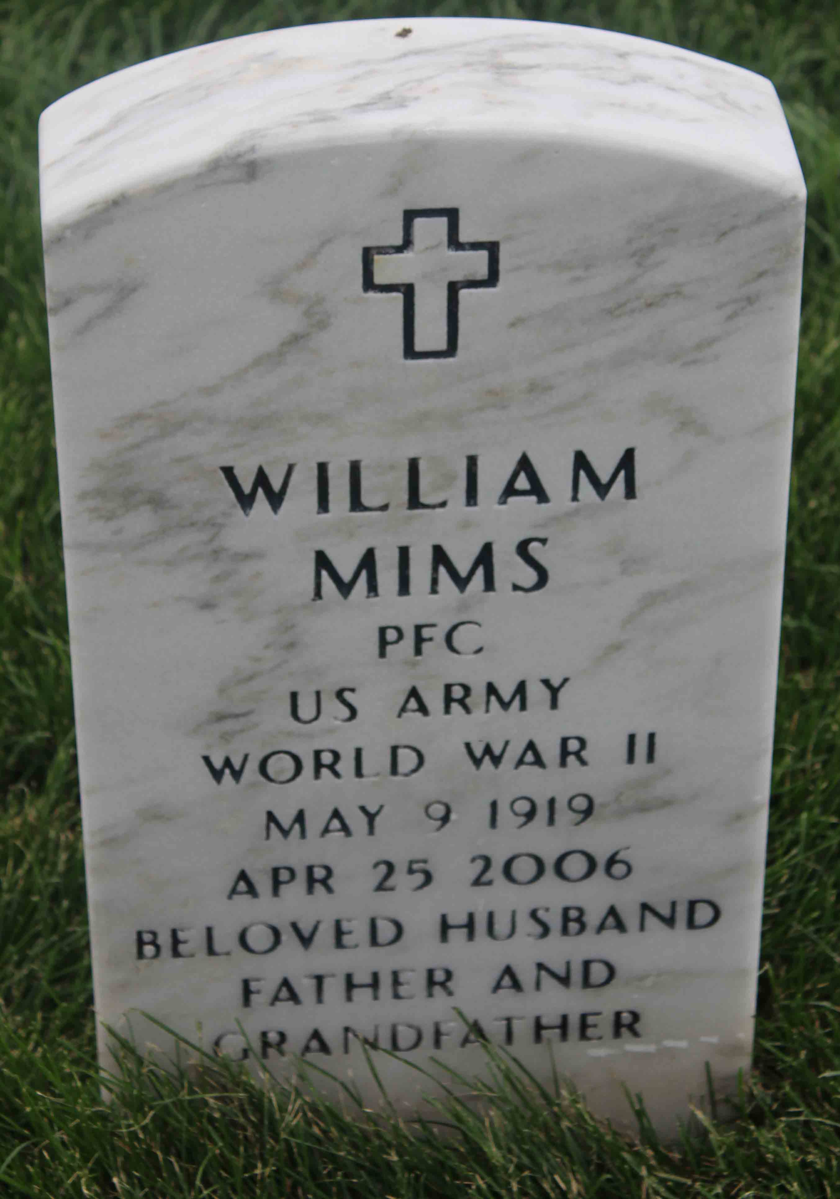 Gravesite marker image for william mims