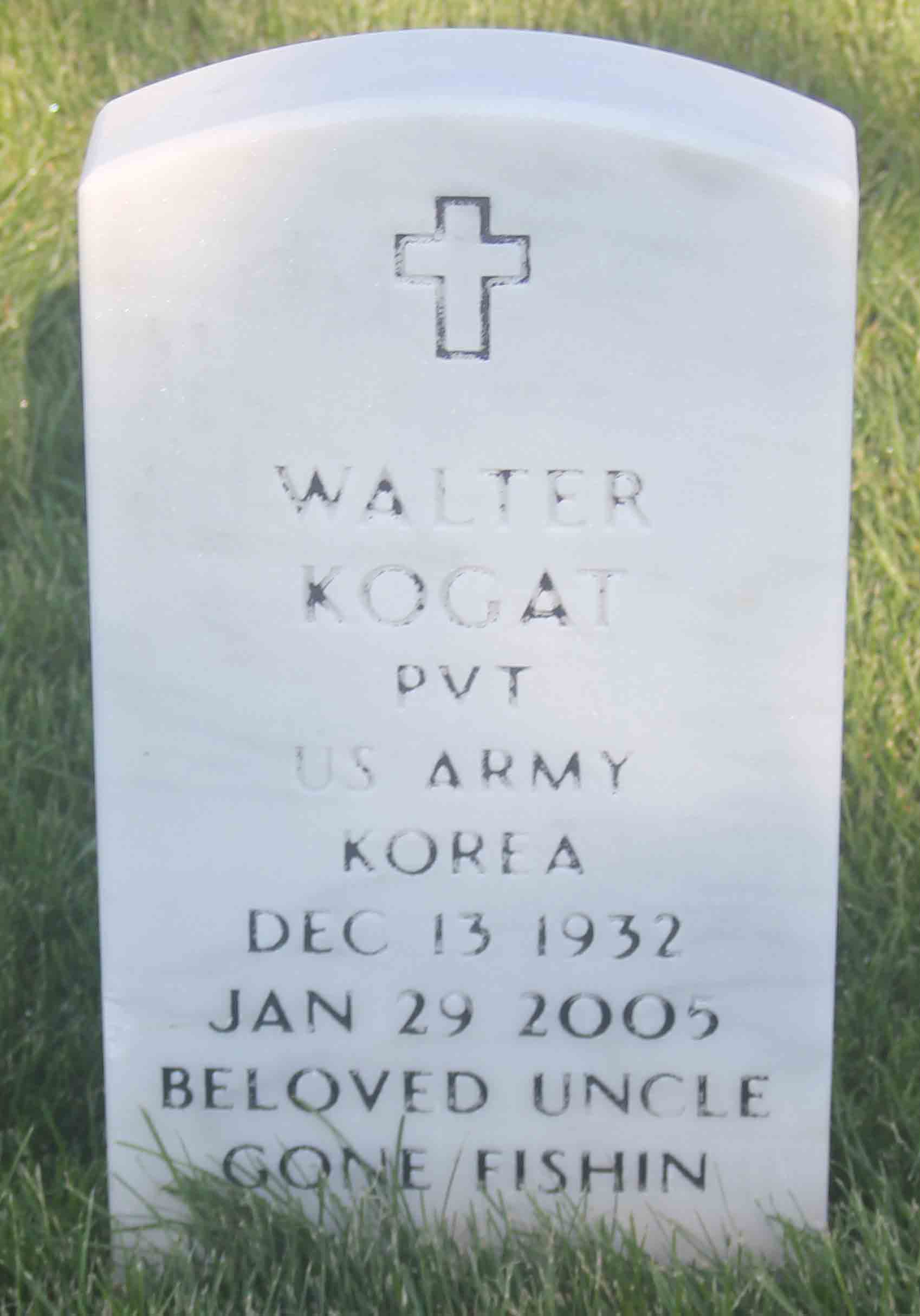 Gravesite marker image for walter kogat