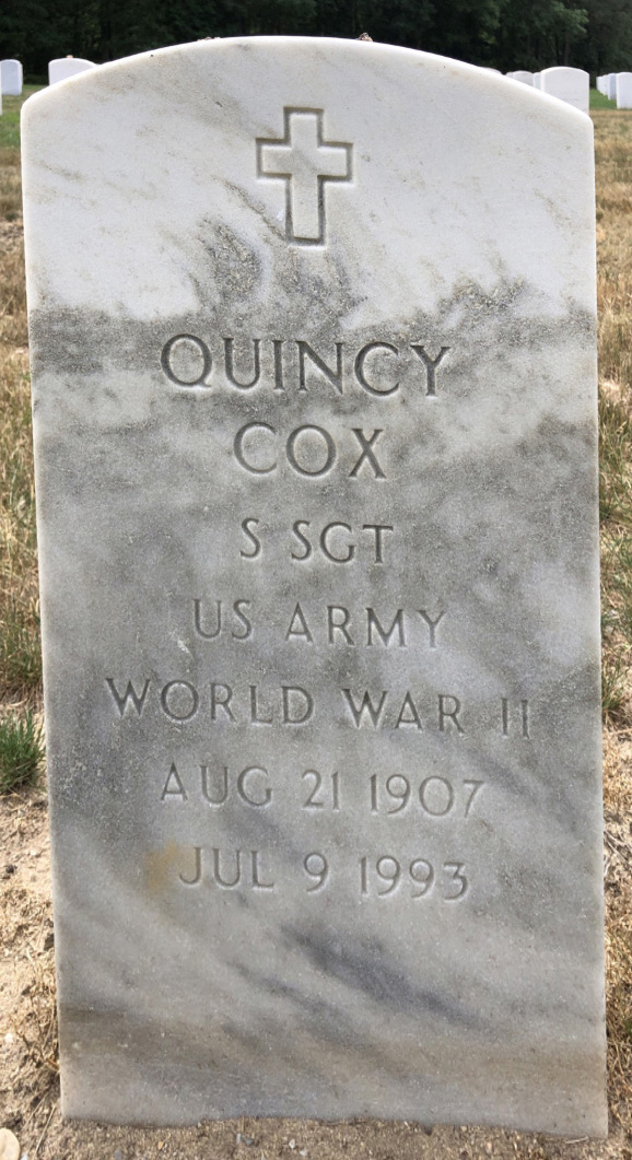 Gravesite marker image for quincy cox