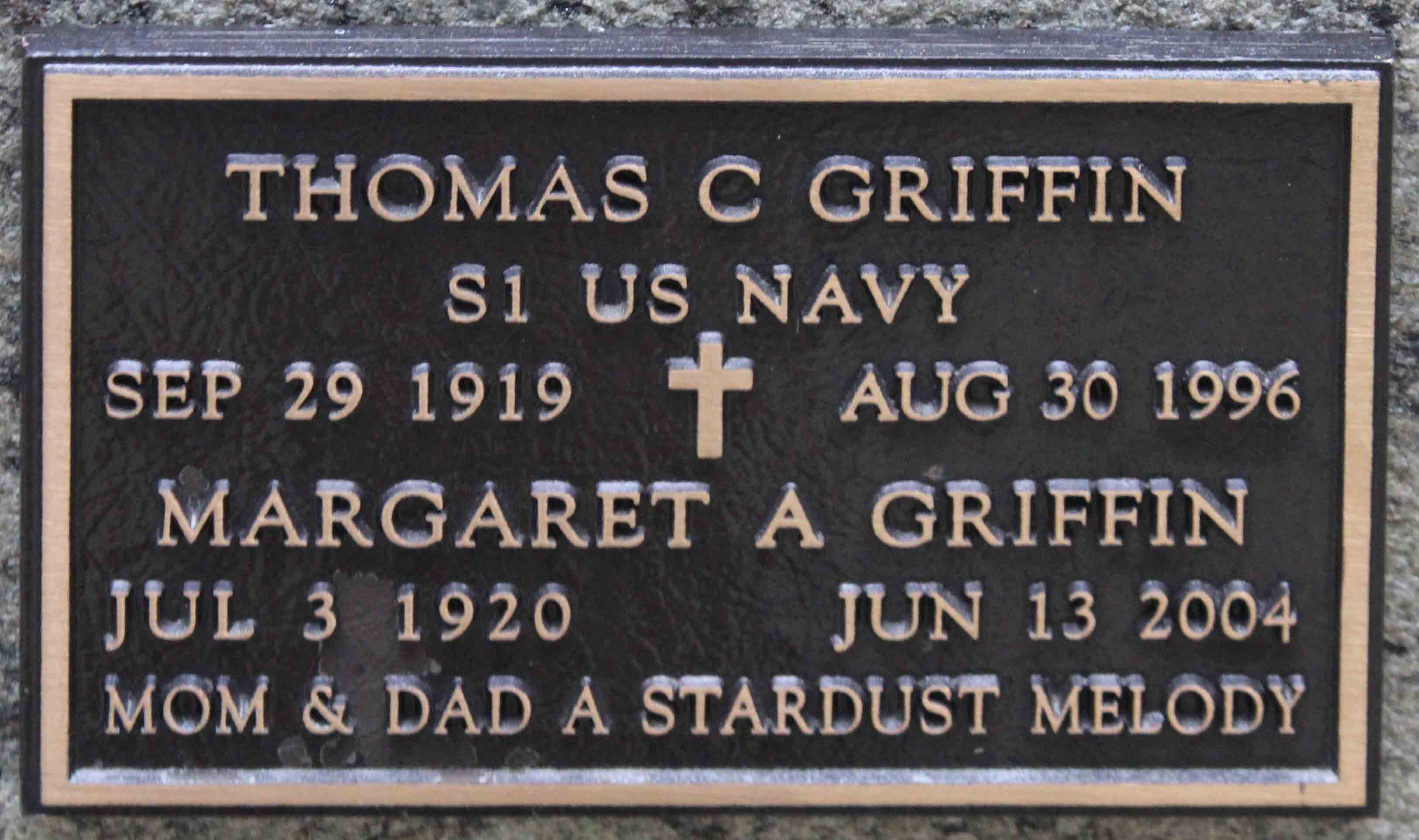 Gravesite marker image for thomas c griffin