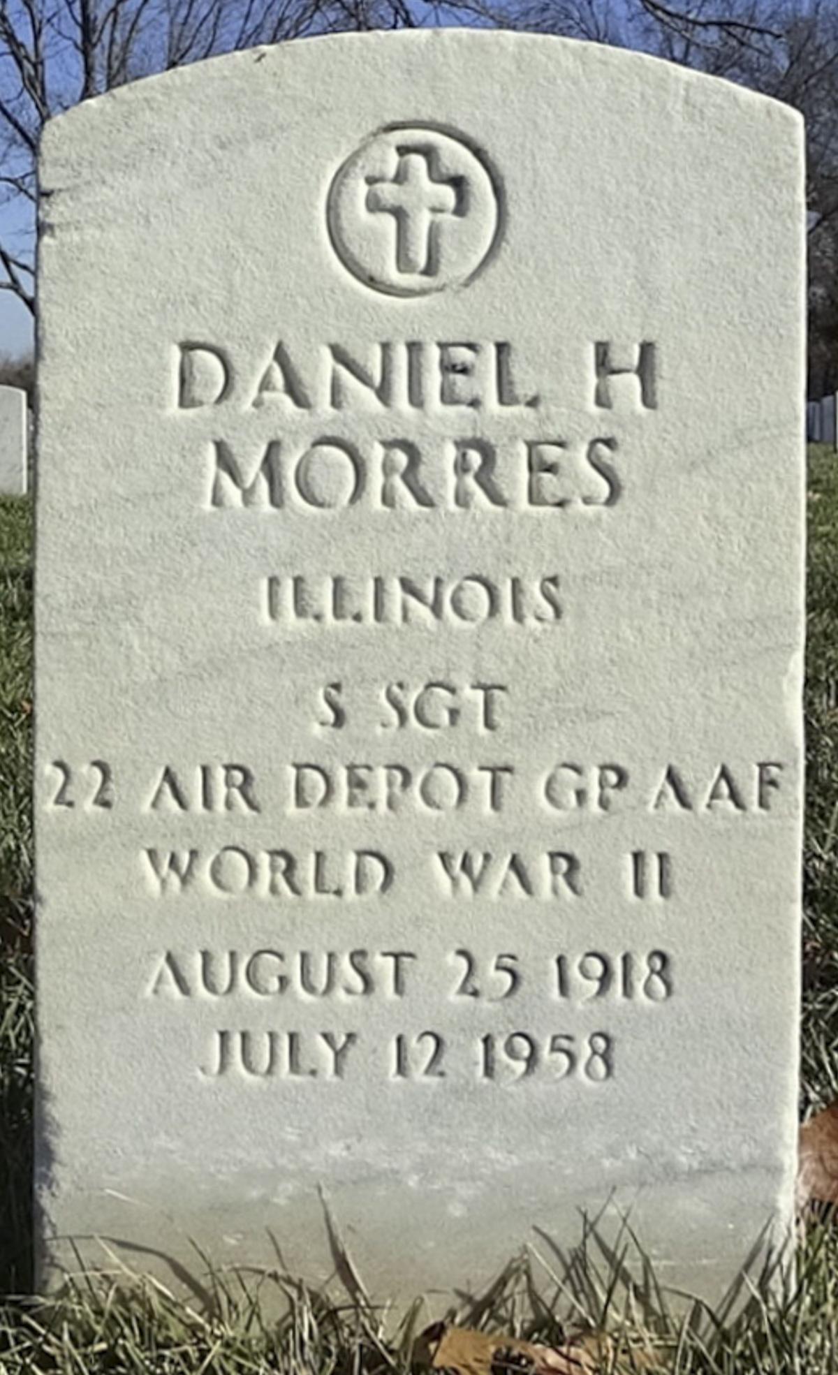 Gravesite marker image for daniel h morres