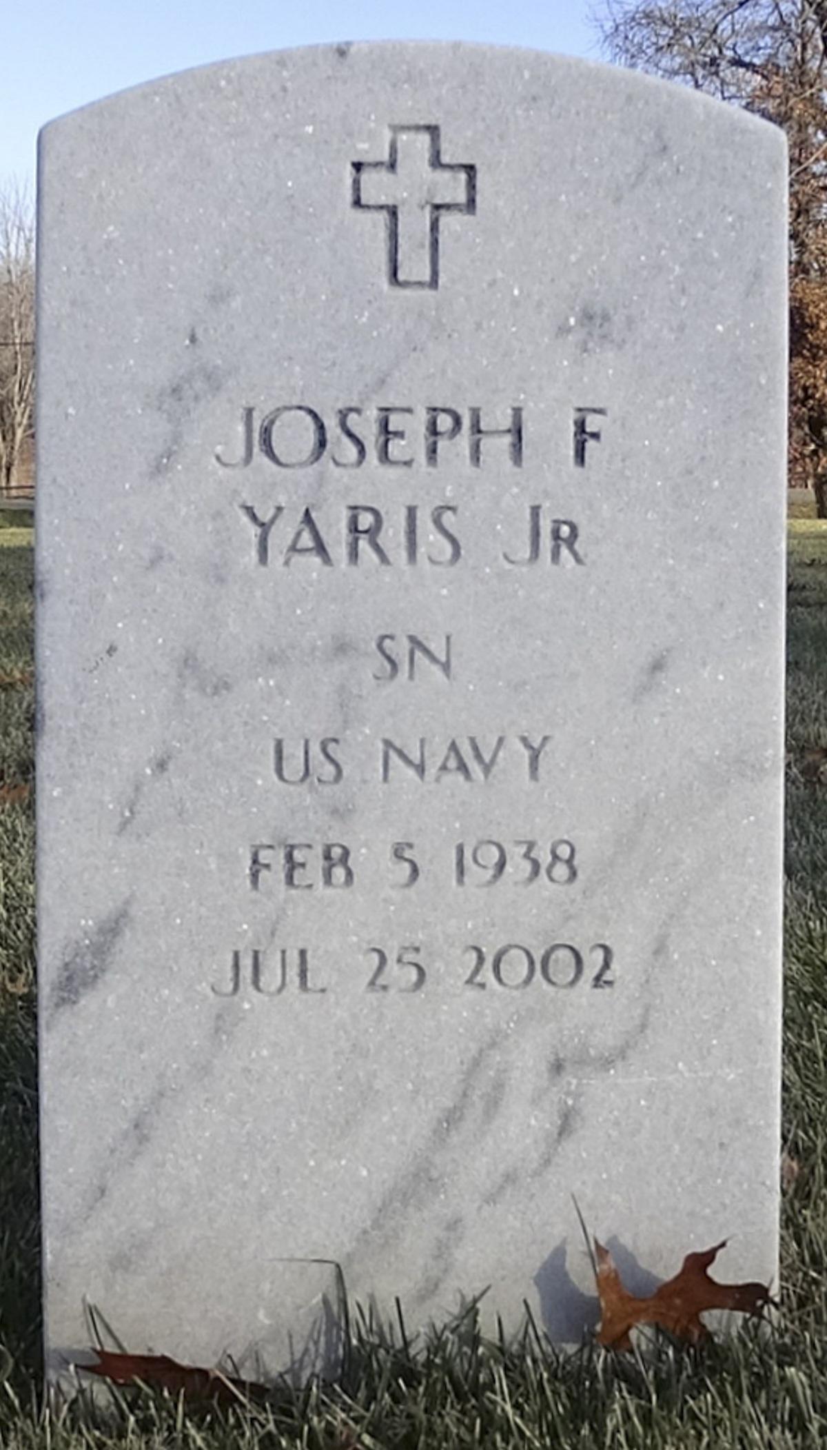 Gravesite marker image for joseph frank yaris jr