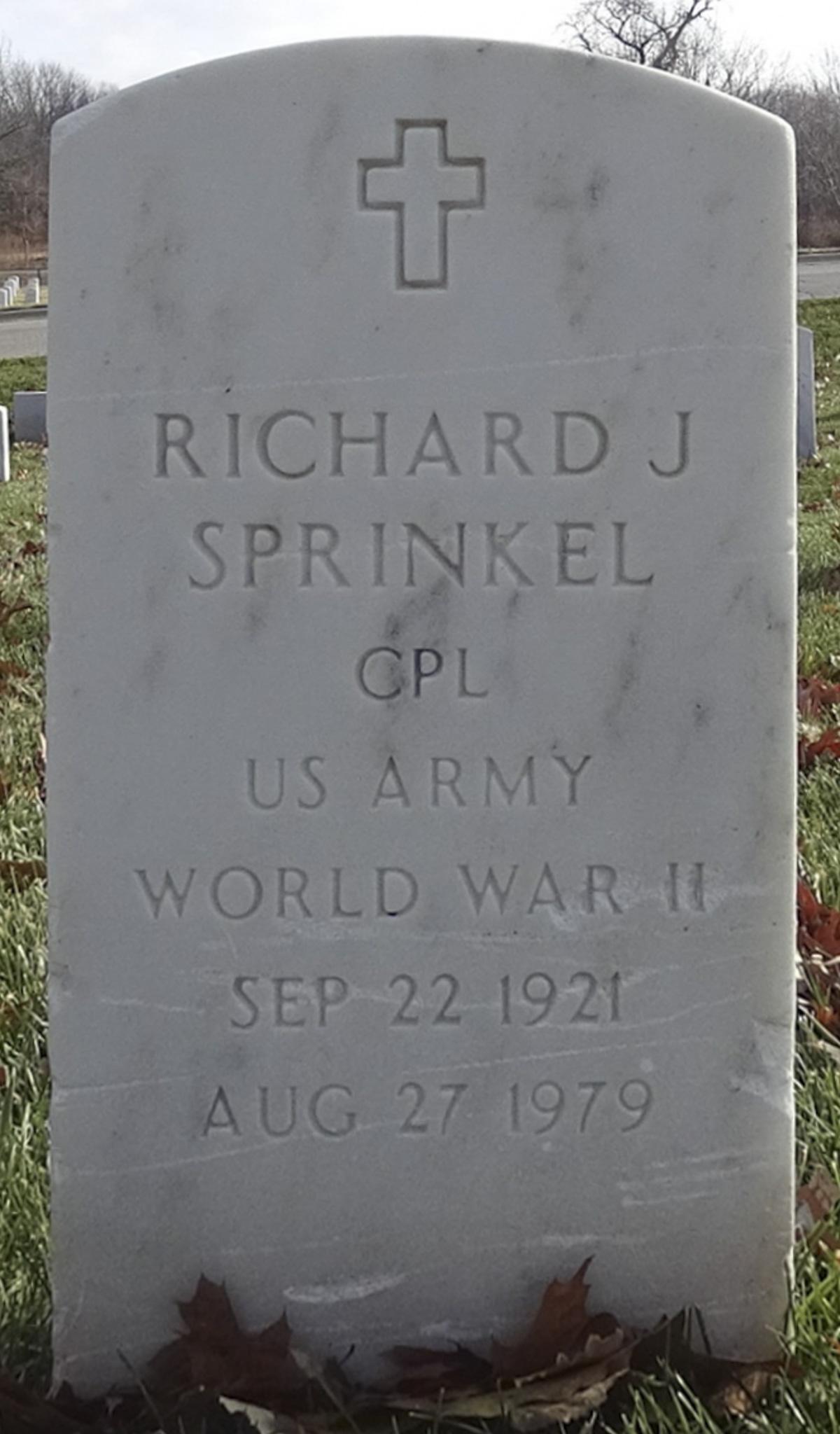 Gravesite marker image for richard j sprinkel