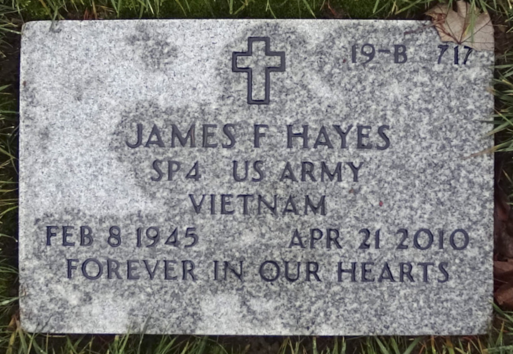 Gravesite marker image for james franklin hayes