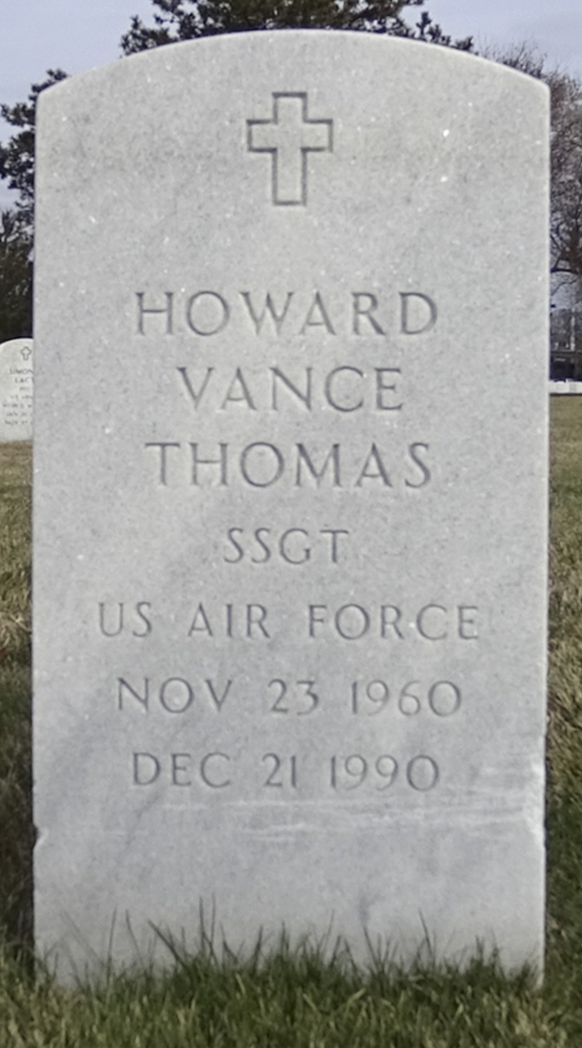 Gravesite marker image for howard vance thomas