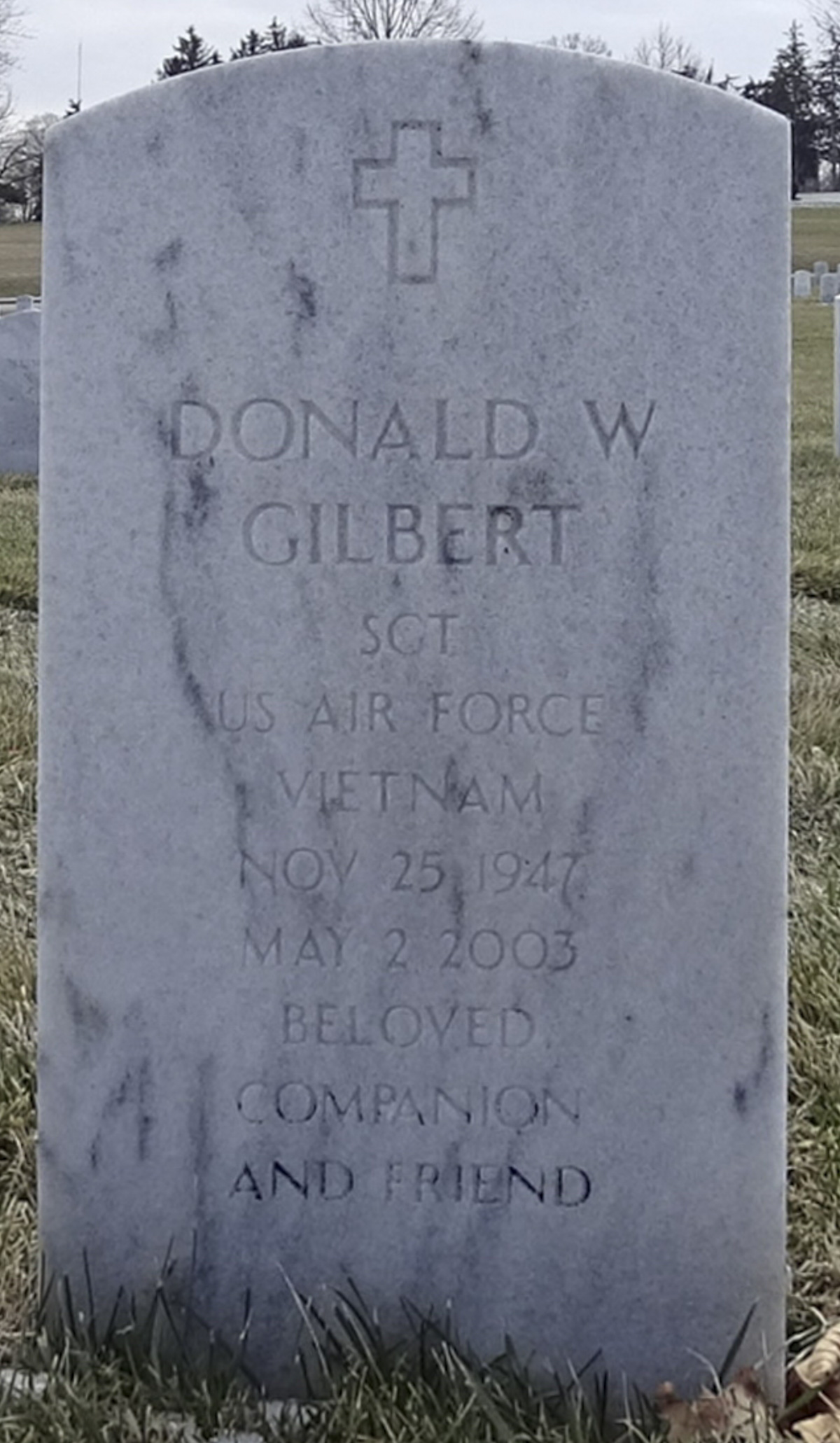 Gravesite marker image for donald w gilbert
