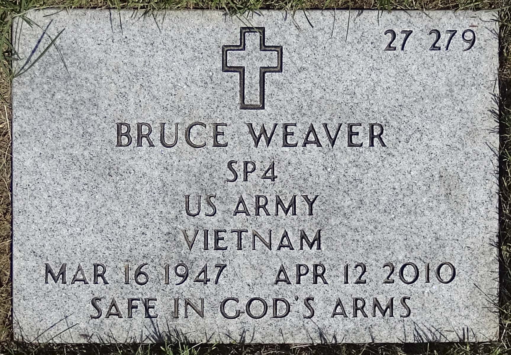 Gravesite marker image for bruce weaver