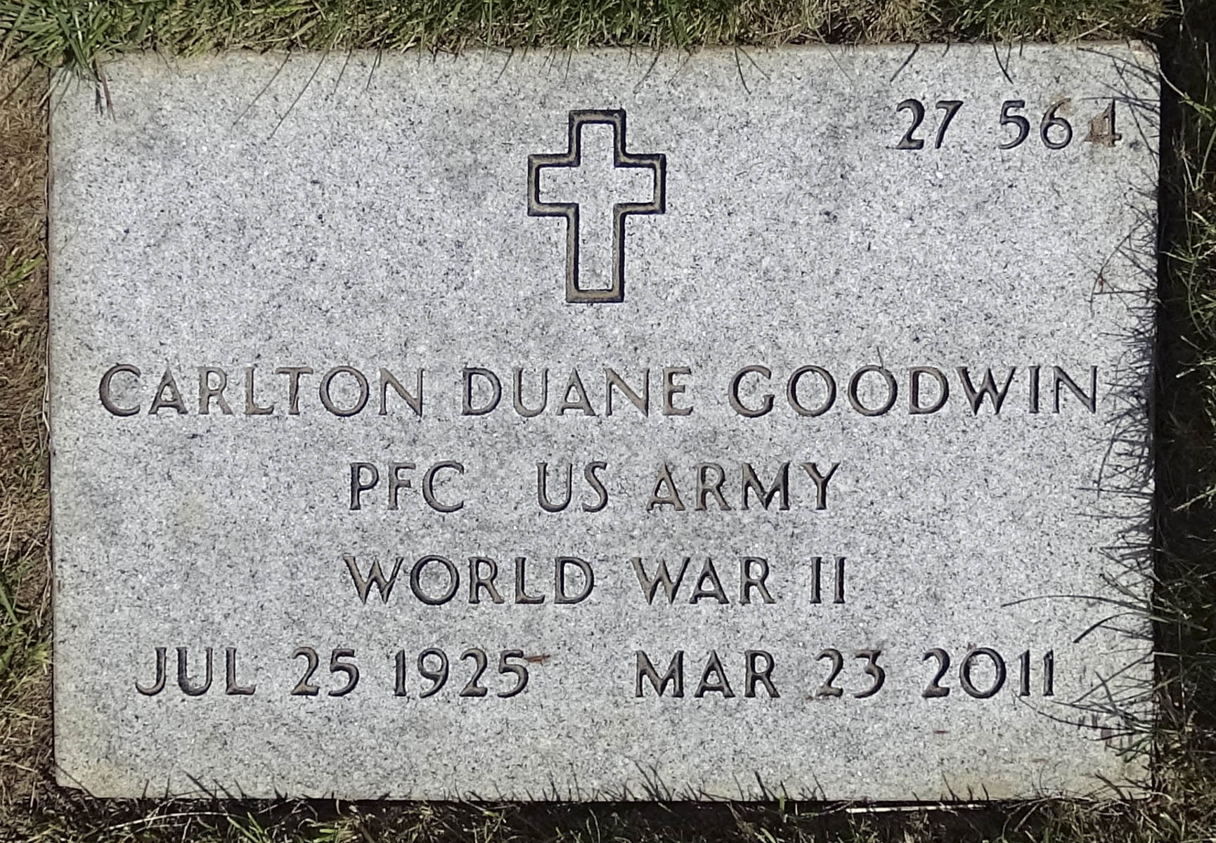 Gravesite marker image for carlton duane goodwin