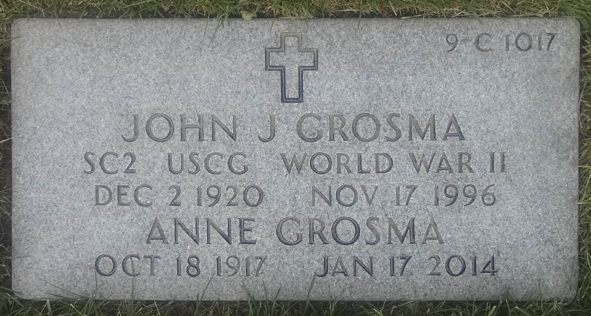Gravesite marker image for john j grosma
