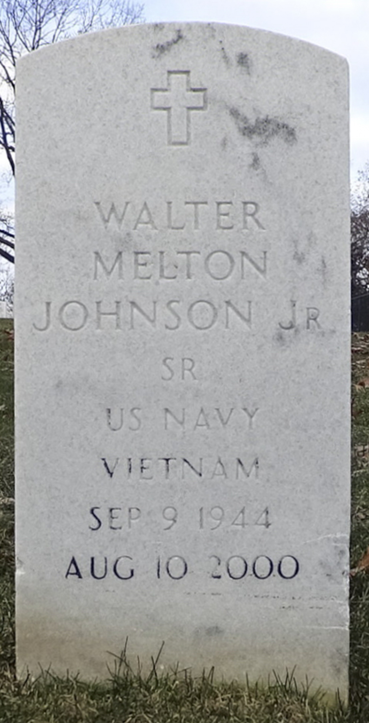 Gravesite marker image for walter melton johnson jr