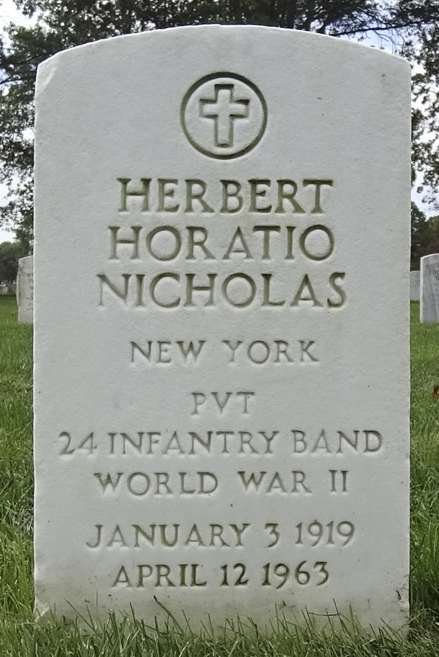 Gravesite marker image for herbert horatio nichols