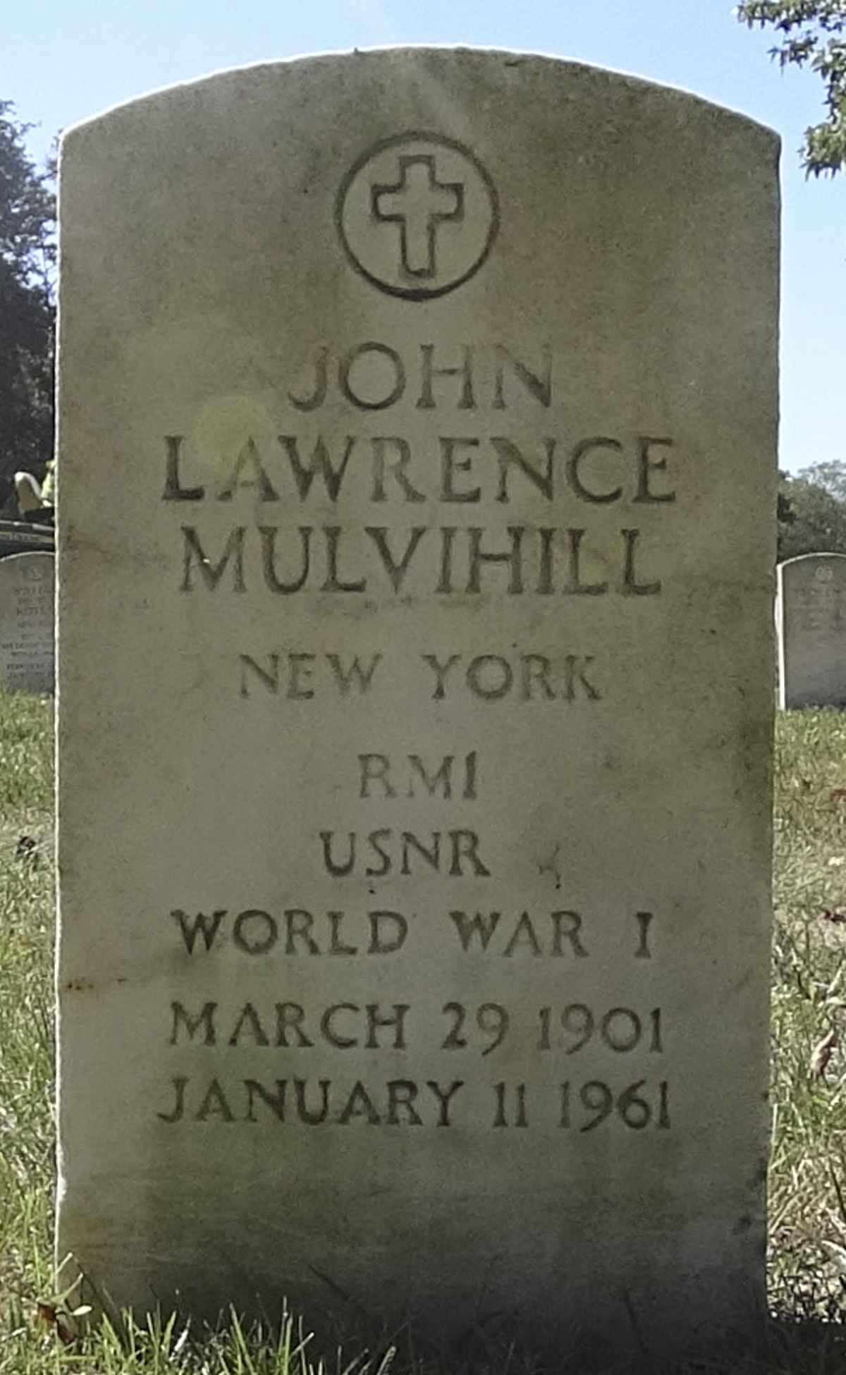 Gravesite marker image for john lawrence mulvihill