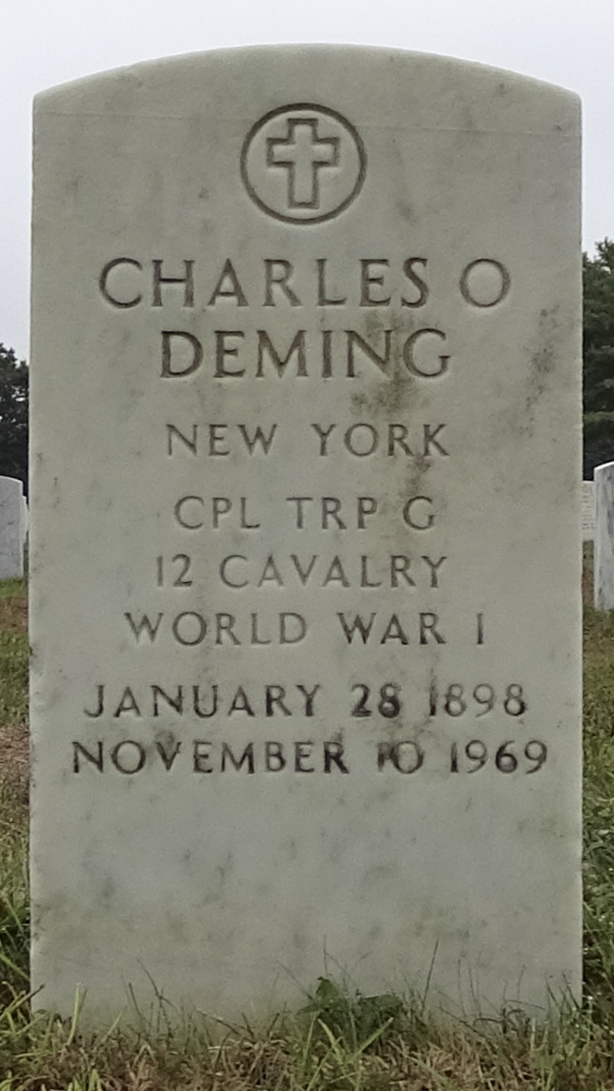 Gravesite marker image for charles o deming