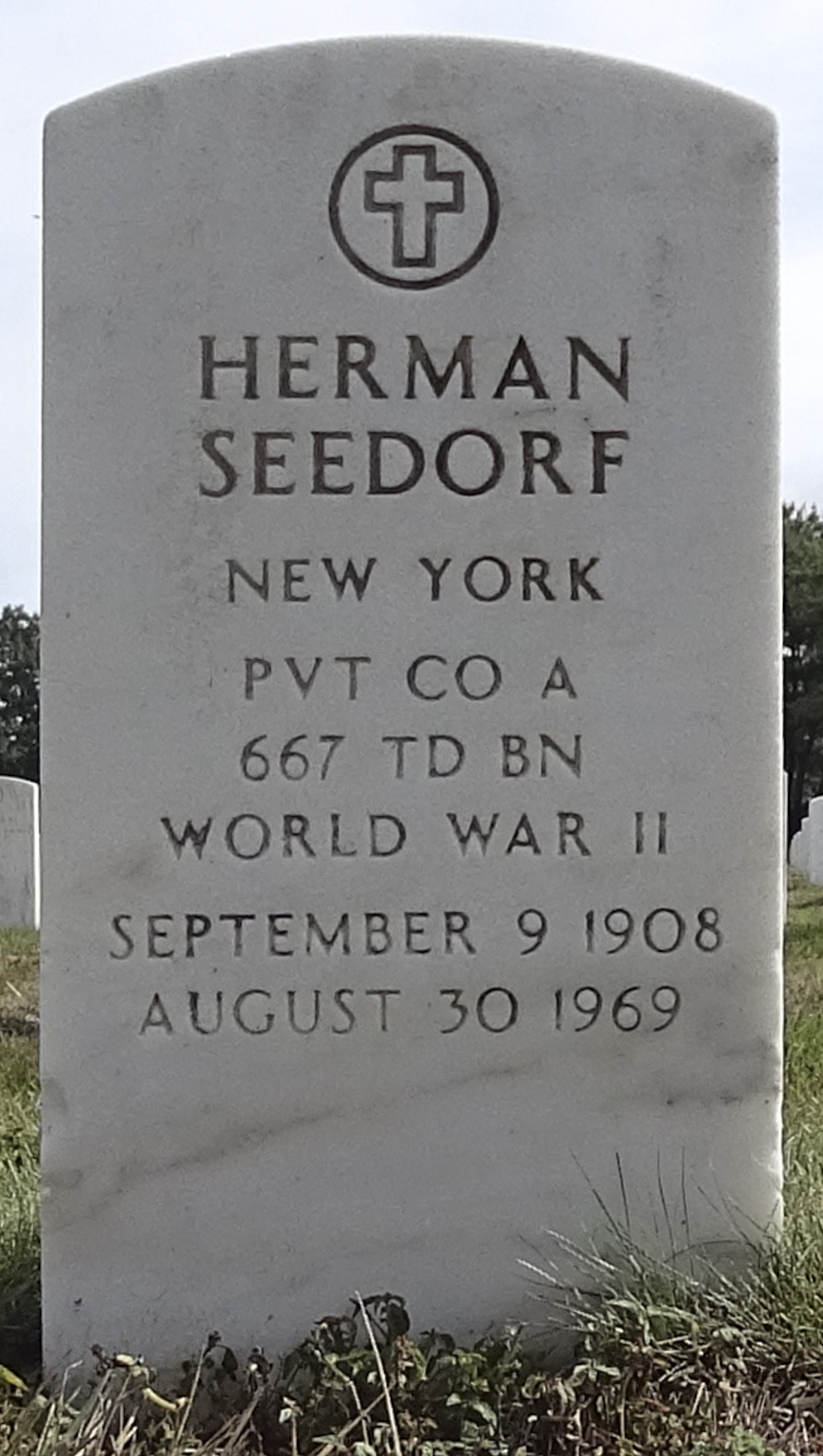 Gravesite marker image for herman seedorf