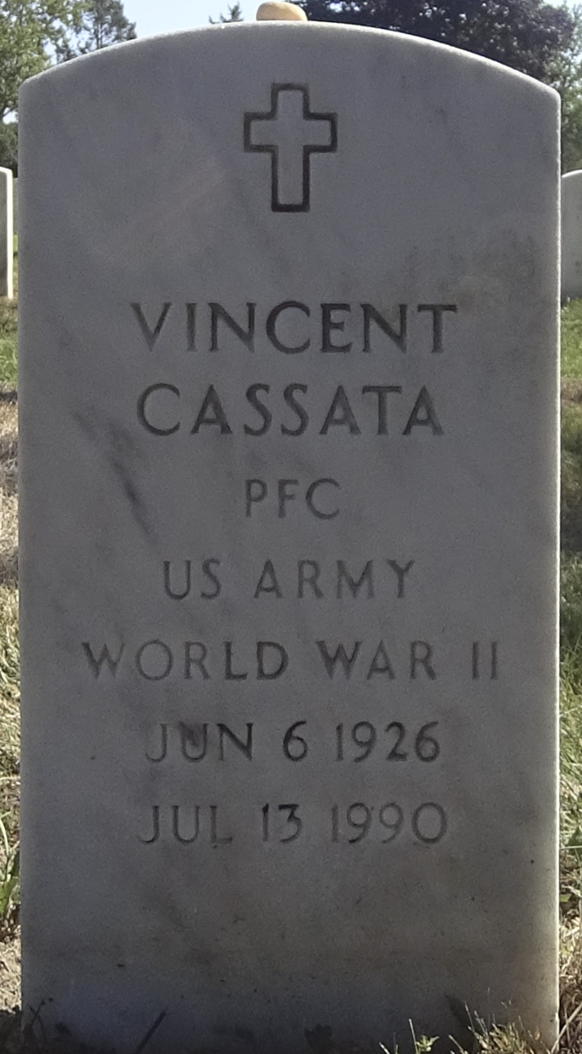 Gravesite marker image for vincent cassata