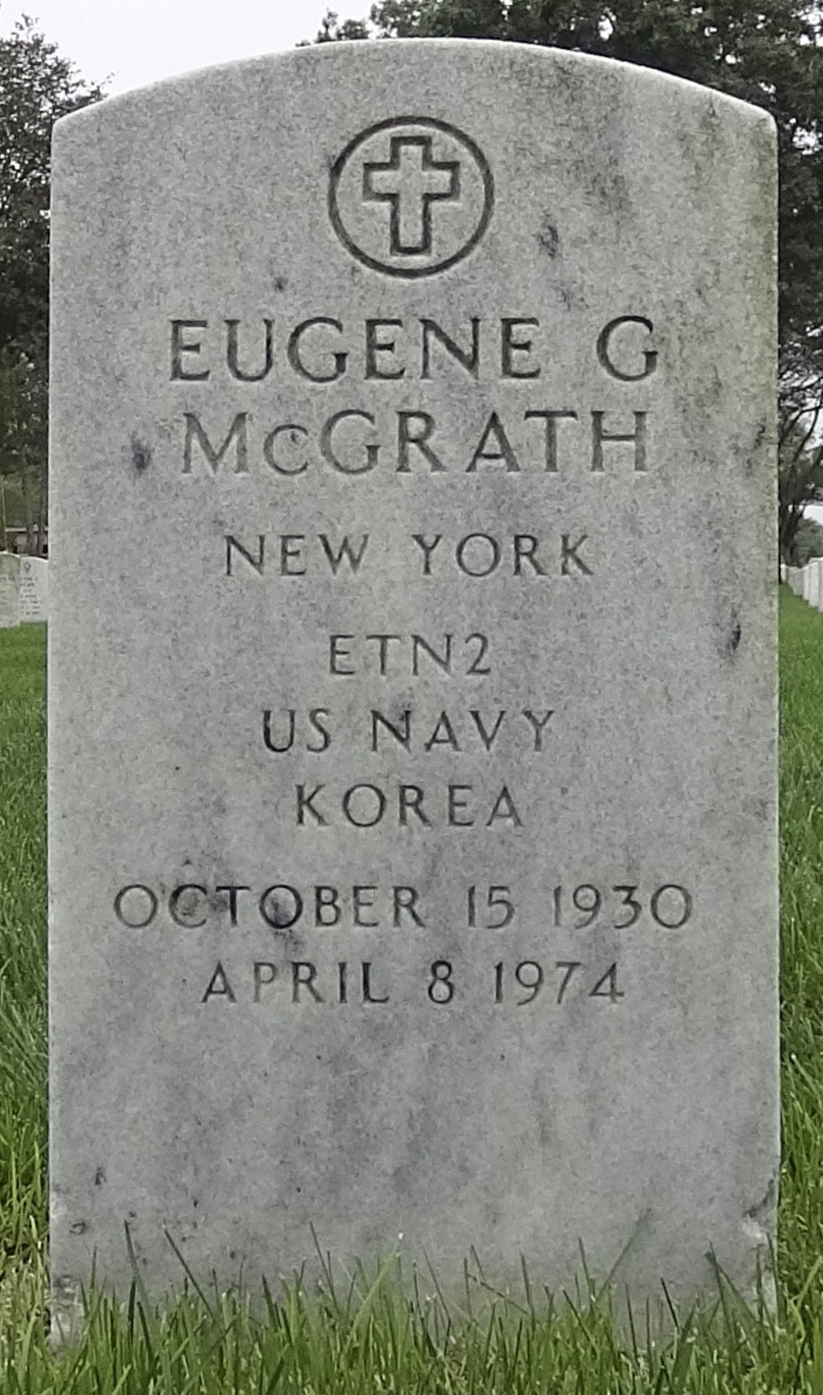 Gravesite marker image for eugene g mcgrath