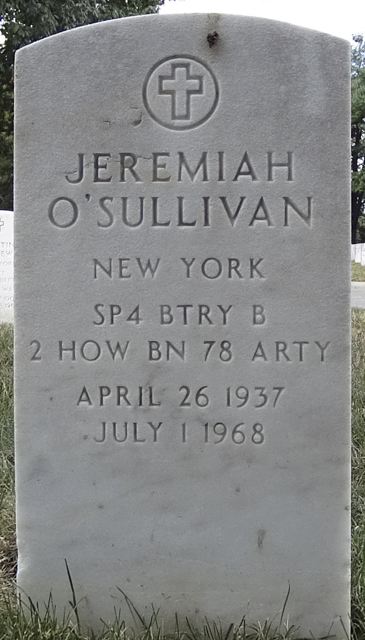 Gravesite marker image for jeremiah o'sullivan