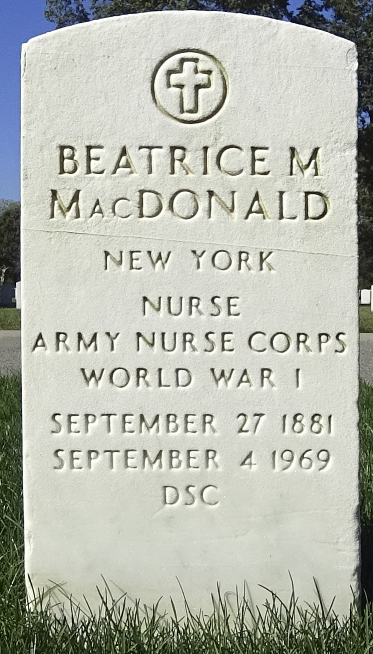Gravesite marker image for beatrice m macdonald