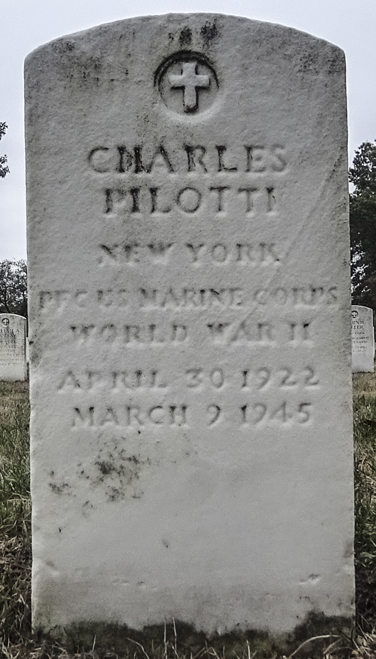 Gravesite marker image for charles pilotti