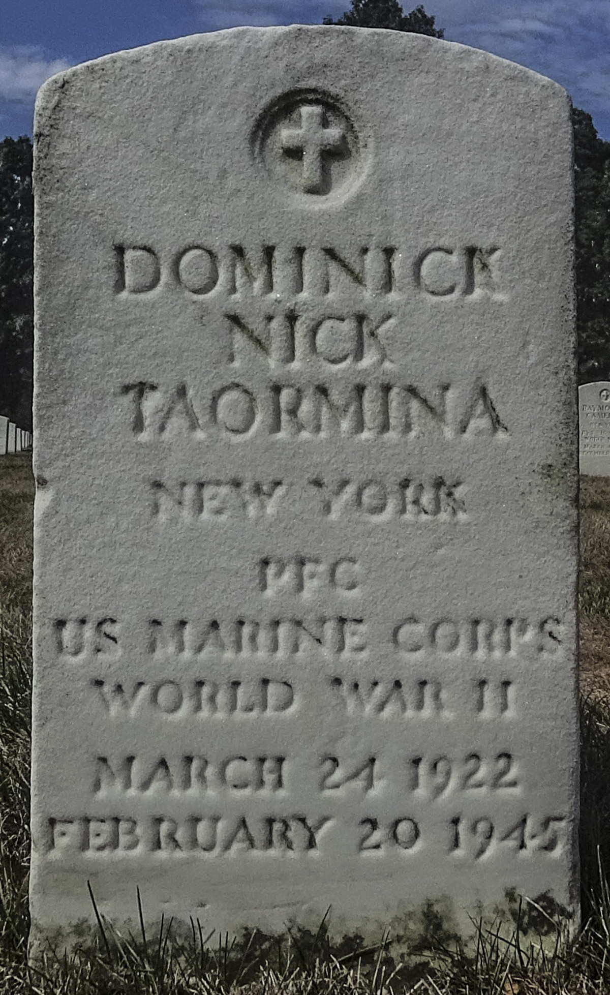 Gravesite marker image for dominick nick taormina