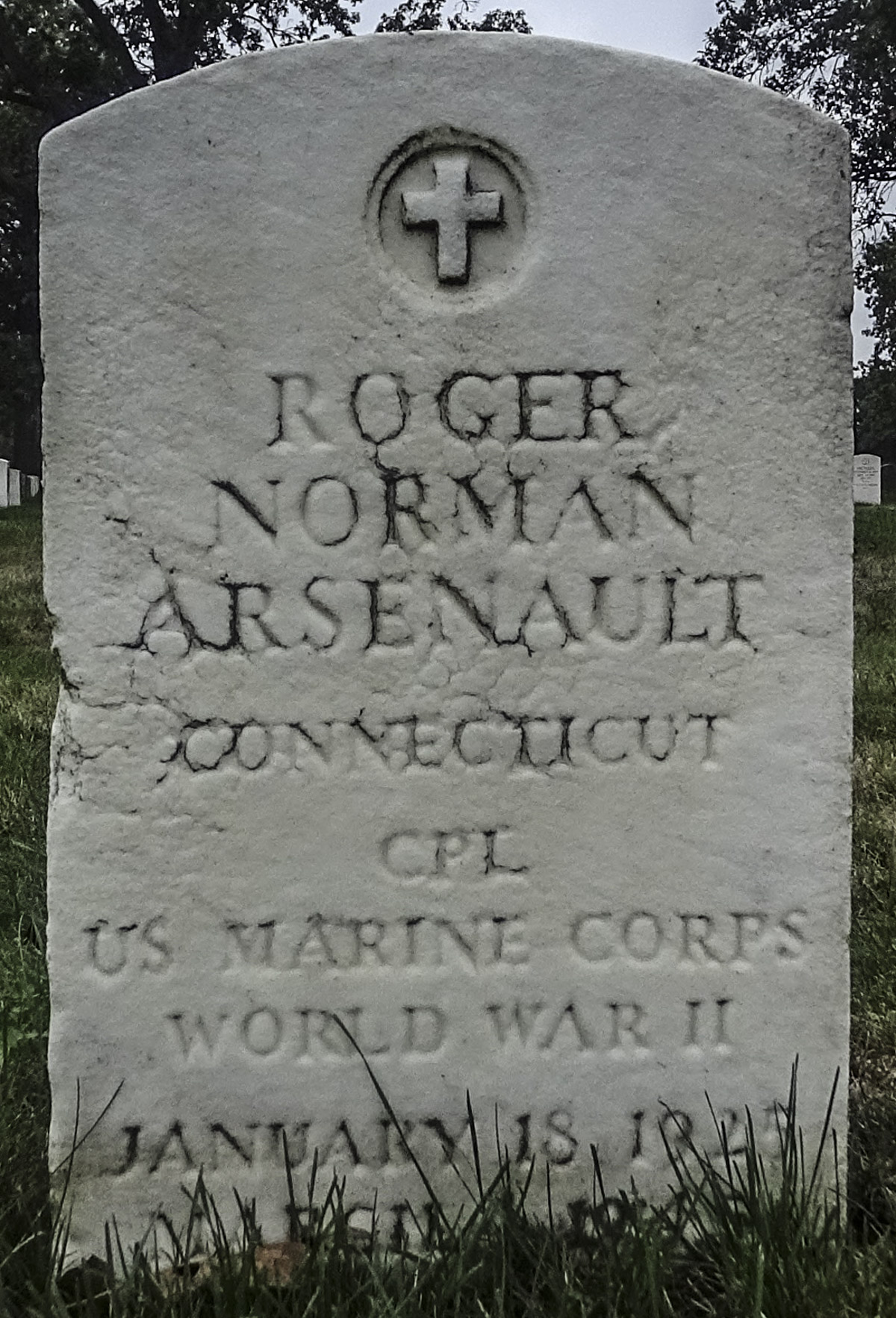 Gravesite marker image for roger norman arsenault