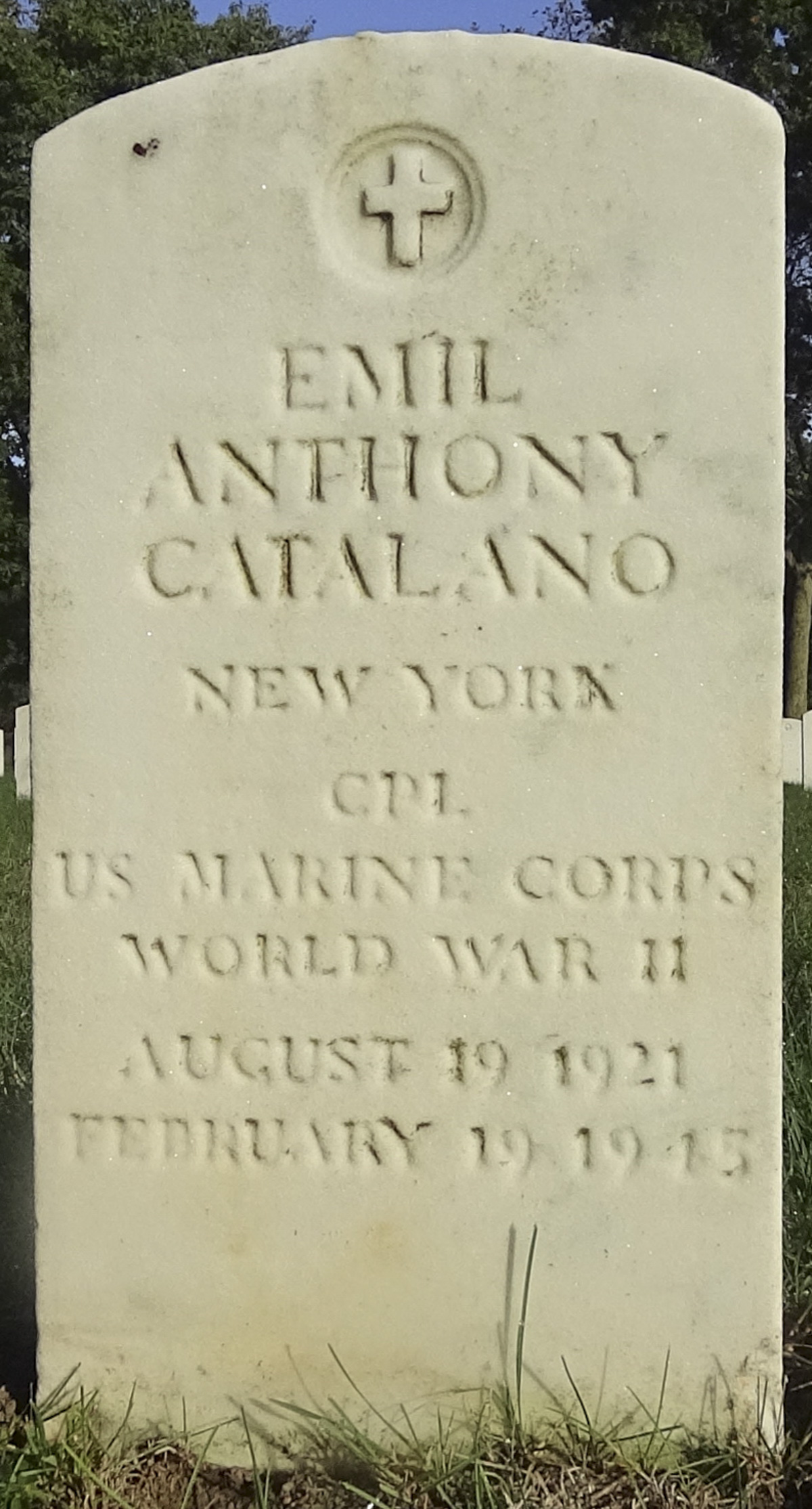 Gravesite marker image for emil anthony catalano