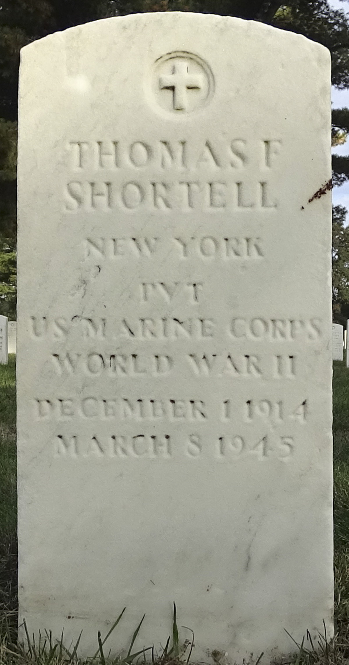 Gravesite marker image for thomas f shortell