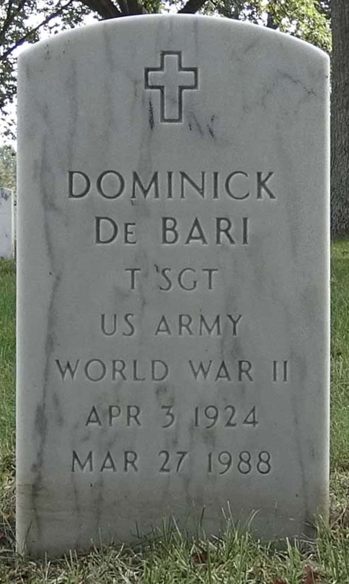 Gravesite marker image for dominick ralph de bari