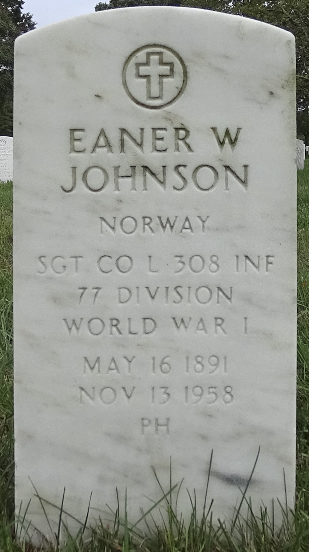 Gravesite marker image for eaner w johnson