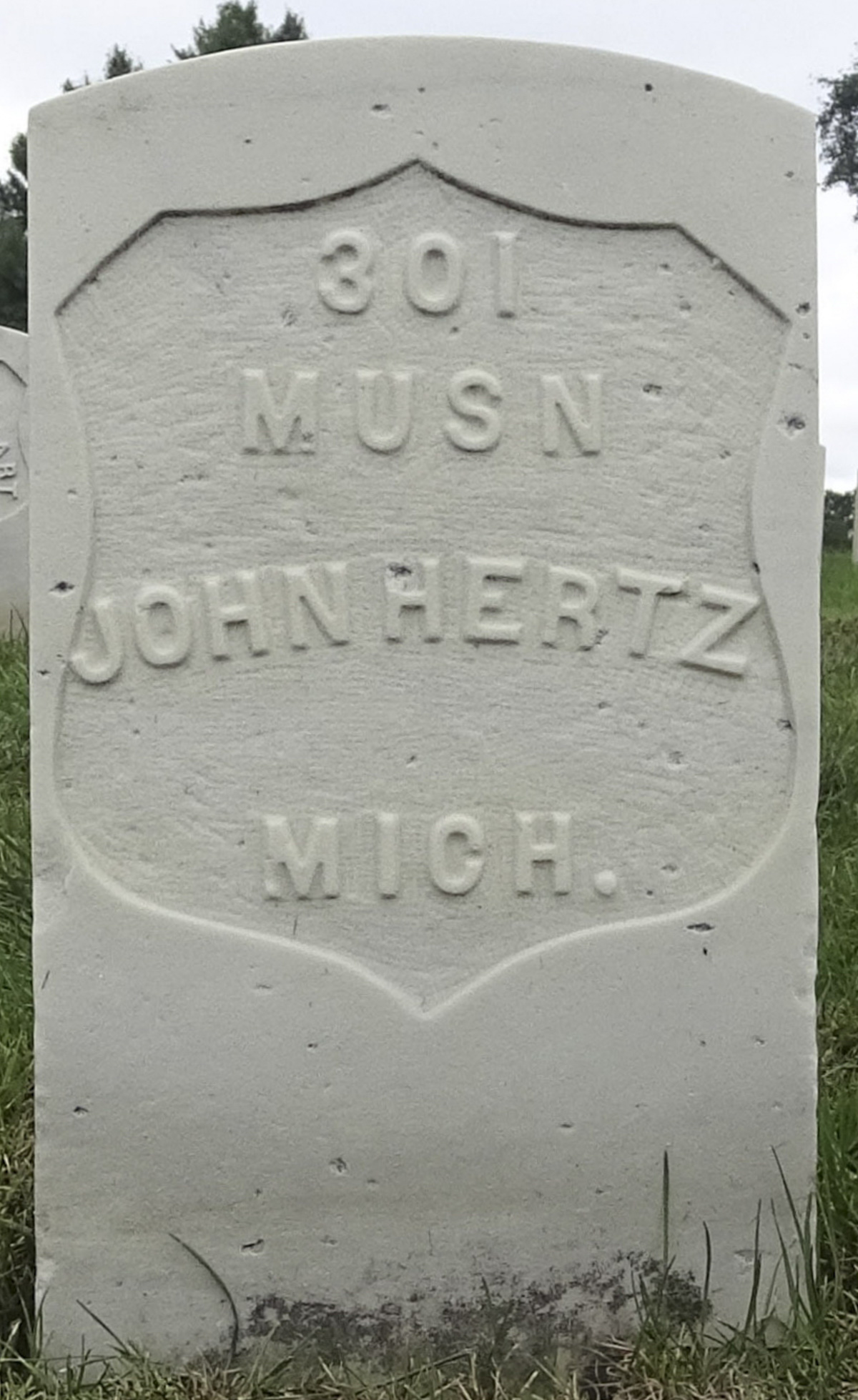 Gravesite marker image for john hertz
