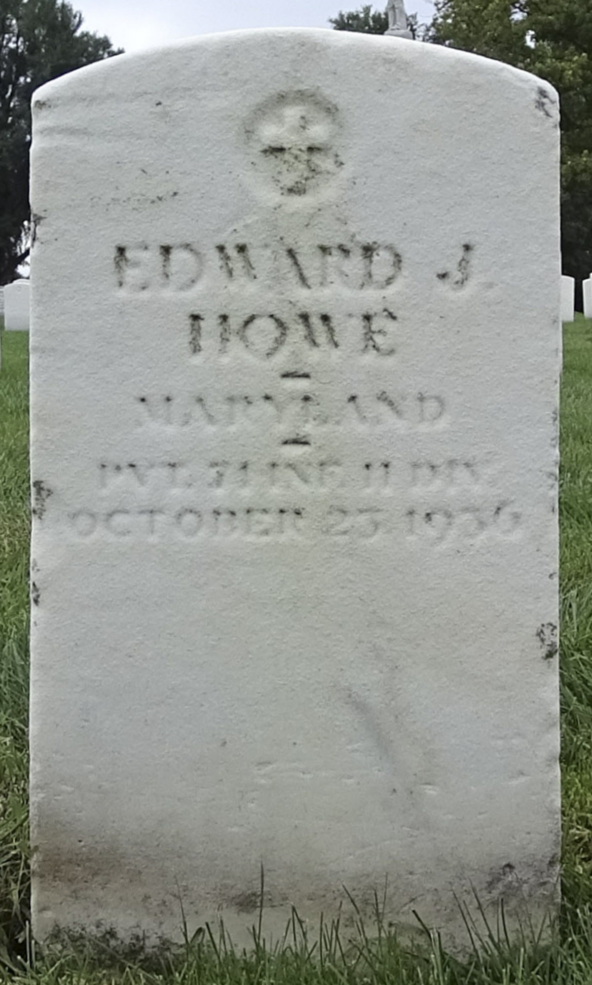 Gravesite marker image for edward j howe