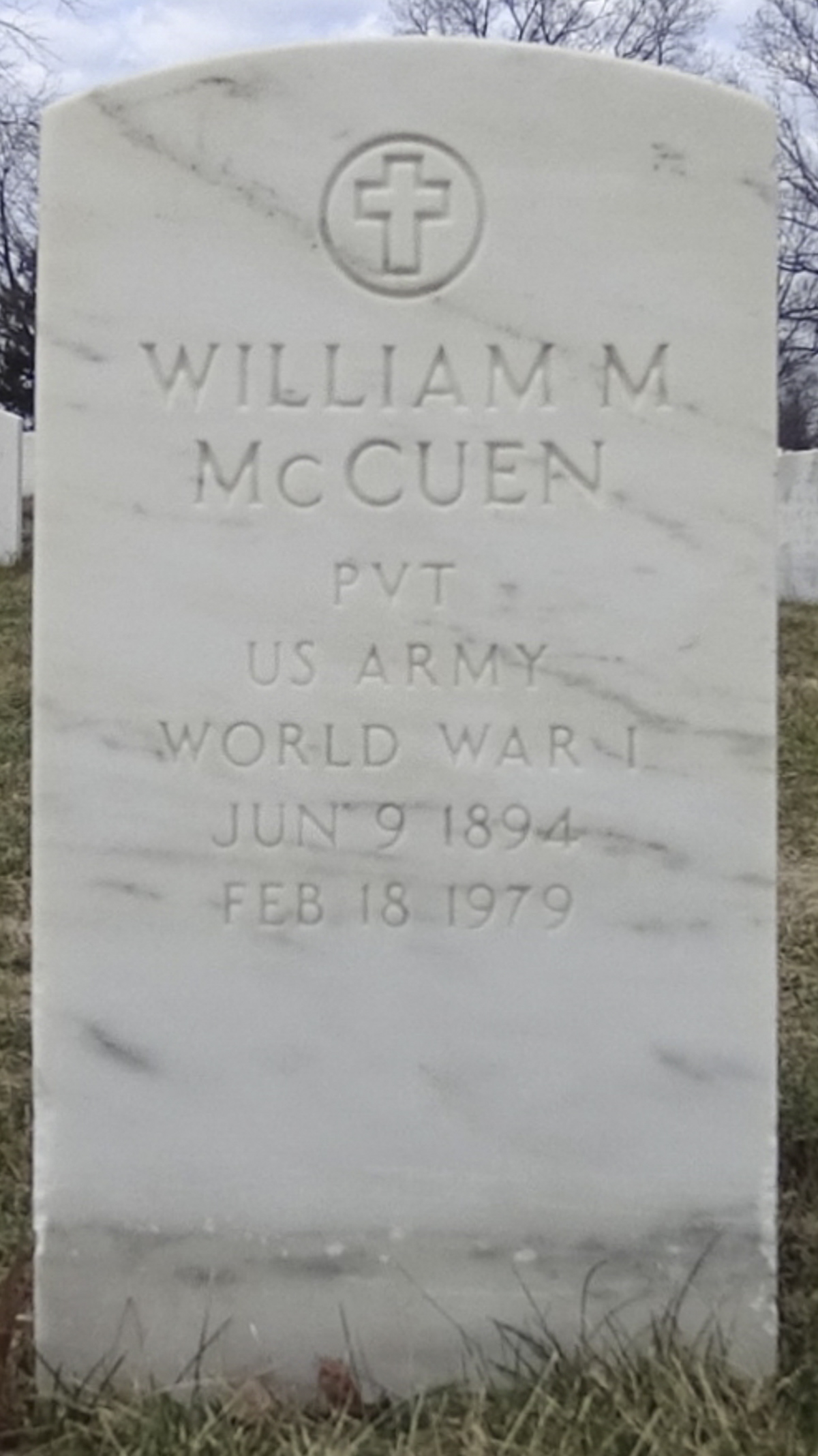 Gravesite marker image for william m mccuen