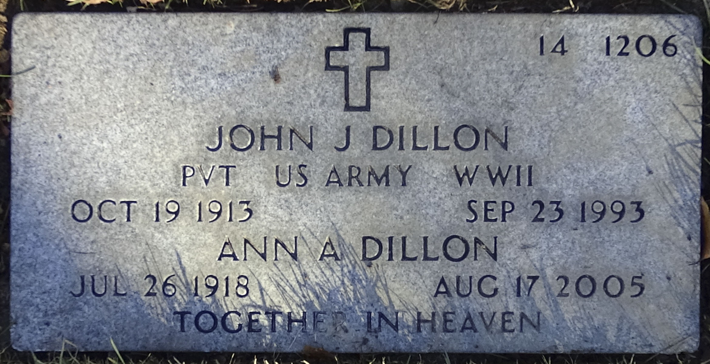Gravesite marker image for john j dillon