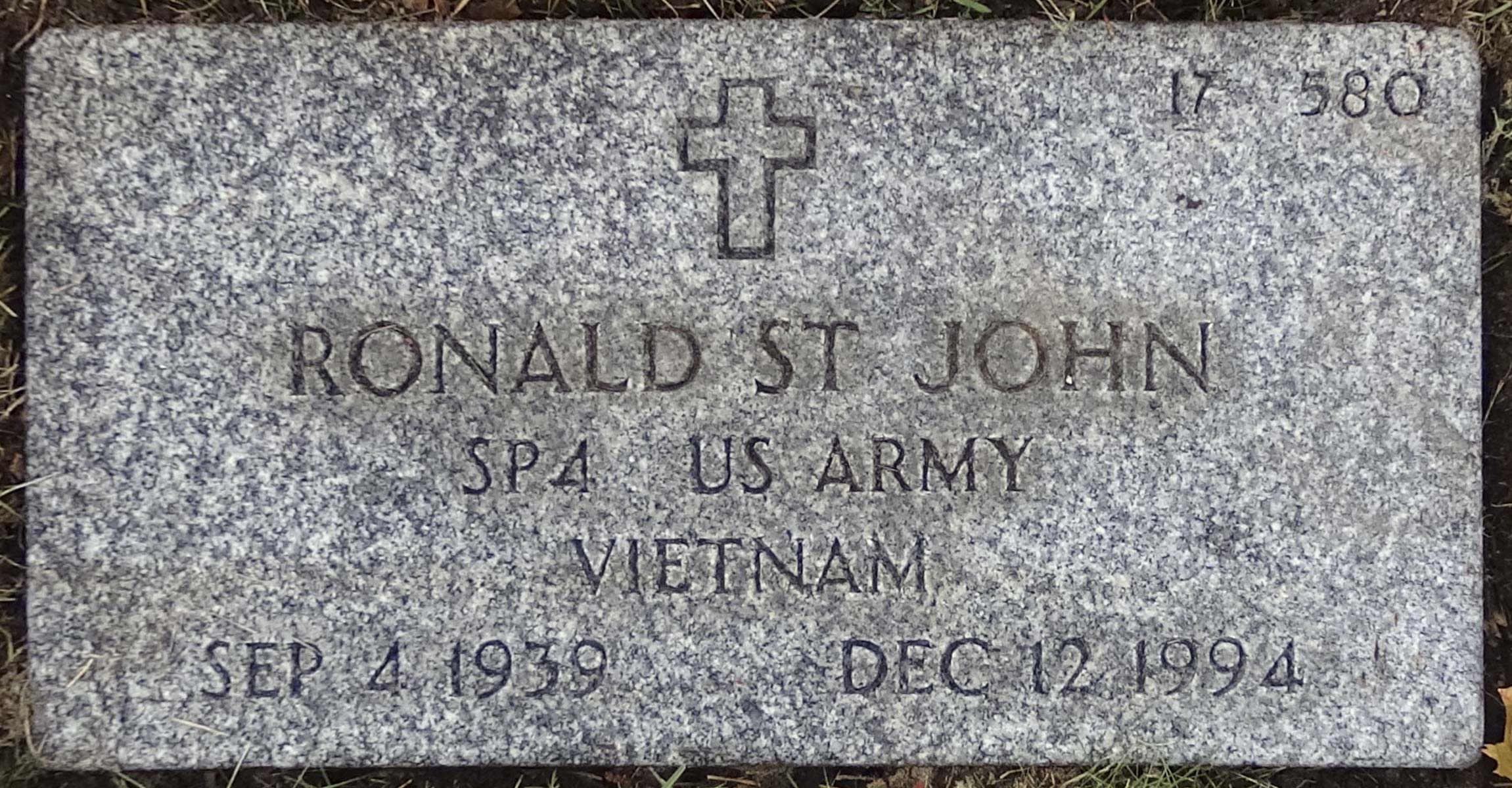 Gravesite marker image for ronald st john