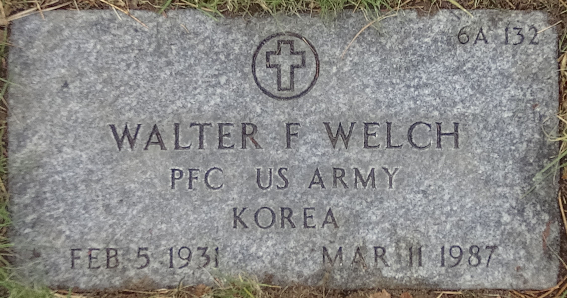 Gravesite marker image for walter f welch