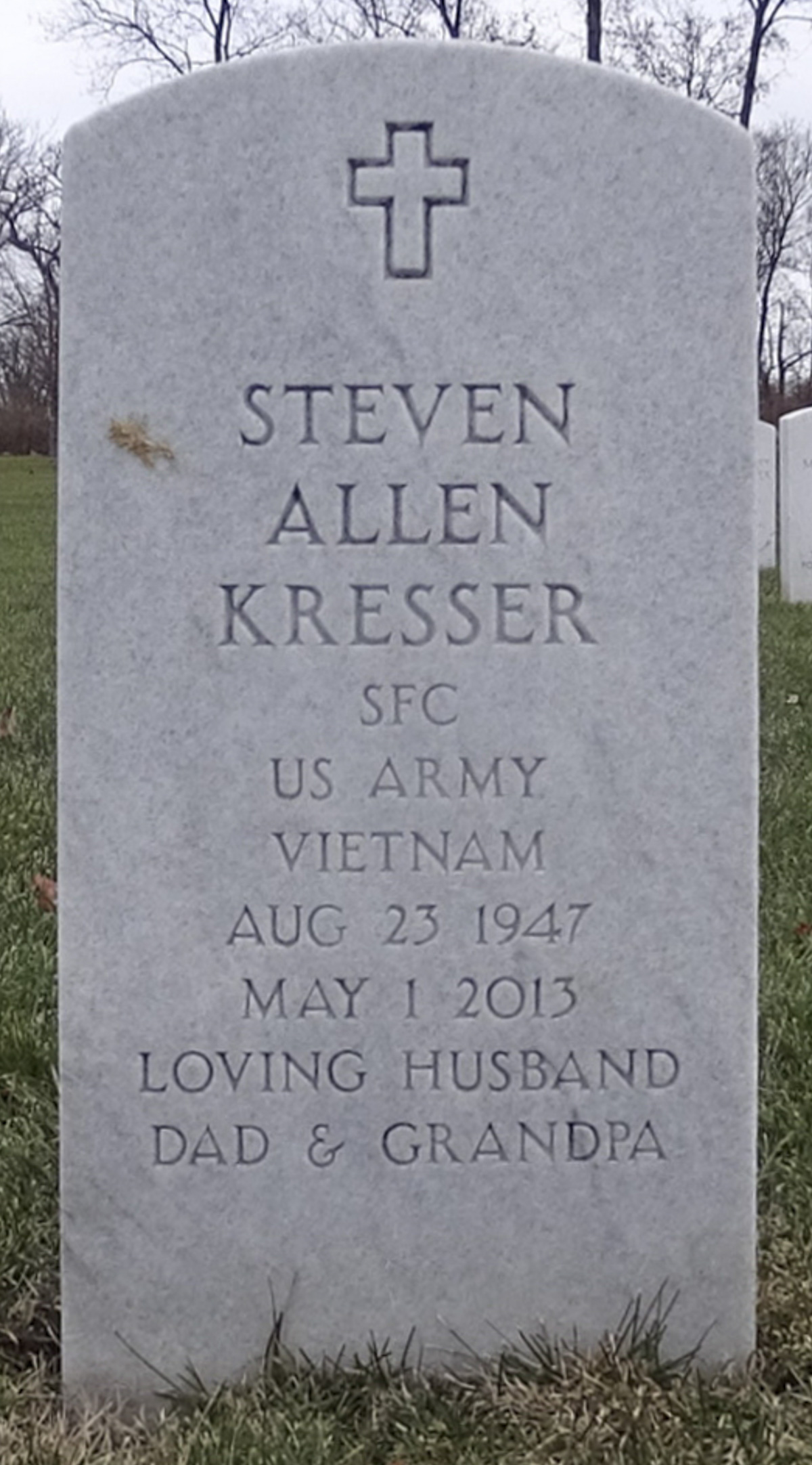 Gravesite marker image for steven allen kresser
